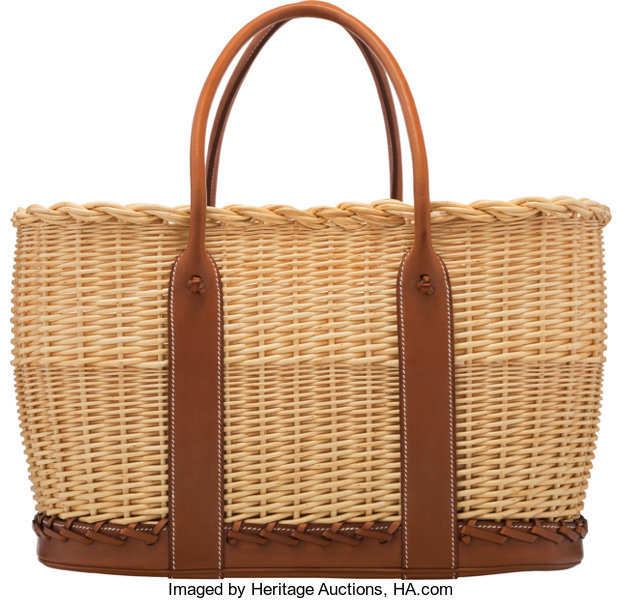 Sold at Auction: Hermes Fauve Barenia Camails Bucket Bag