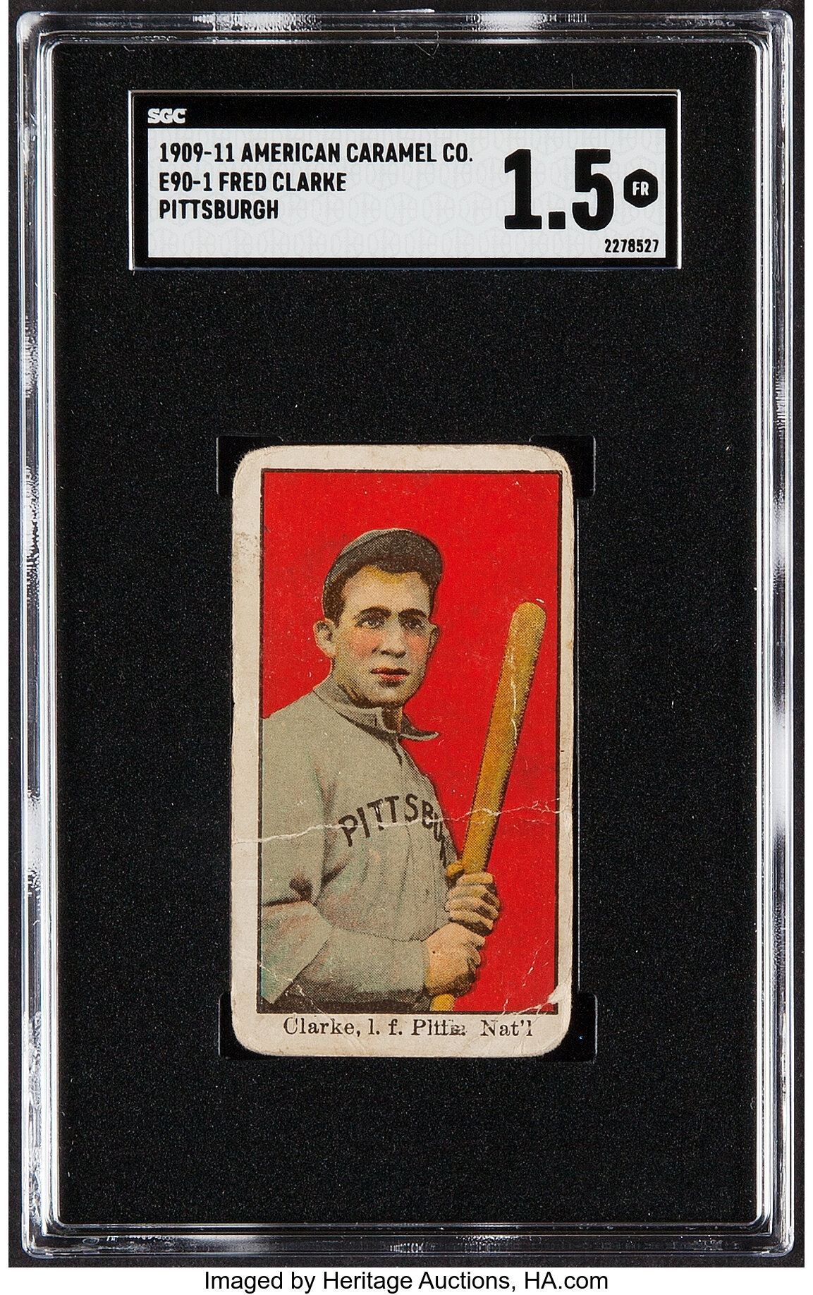 1909 E90-1 American Caramel Fred Clarke SGC Fair 1.5.... Baseball | Lot ...