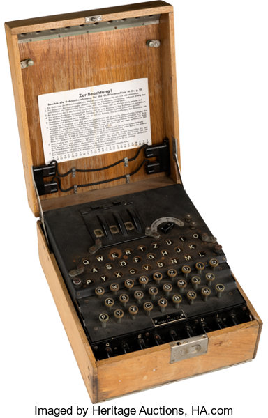 Military & Patriotic:WWII, "Enigma" Encrypting Machine Used by the German Military in...