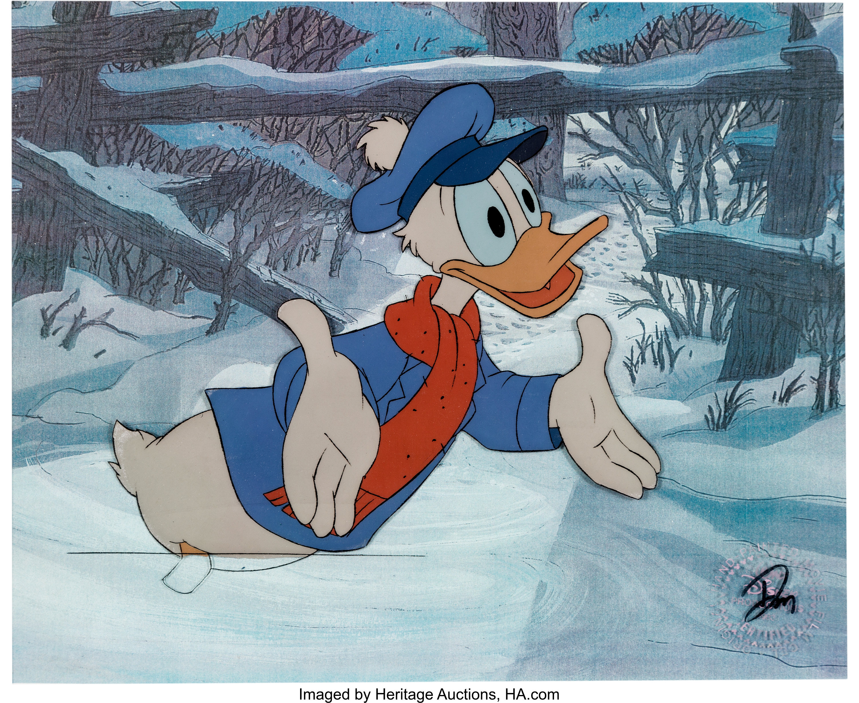 Mickeys Christmas Carol Donald Duck Production Cel Original Art Lot 63924 Heritage Auctions