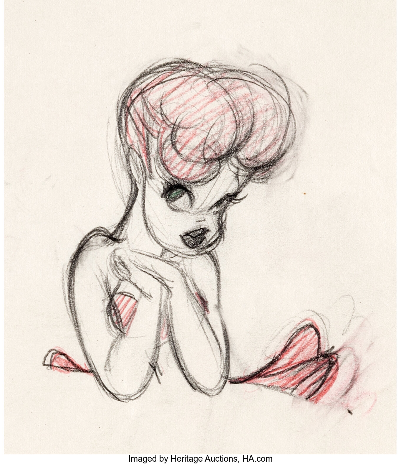 Red Hot Riding Hood Concept Drawings by Preston Blair Group of 4 | Lot  #61225 | Heritage Auctions