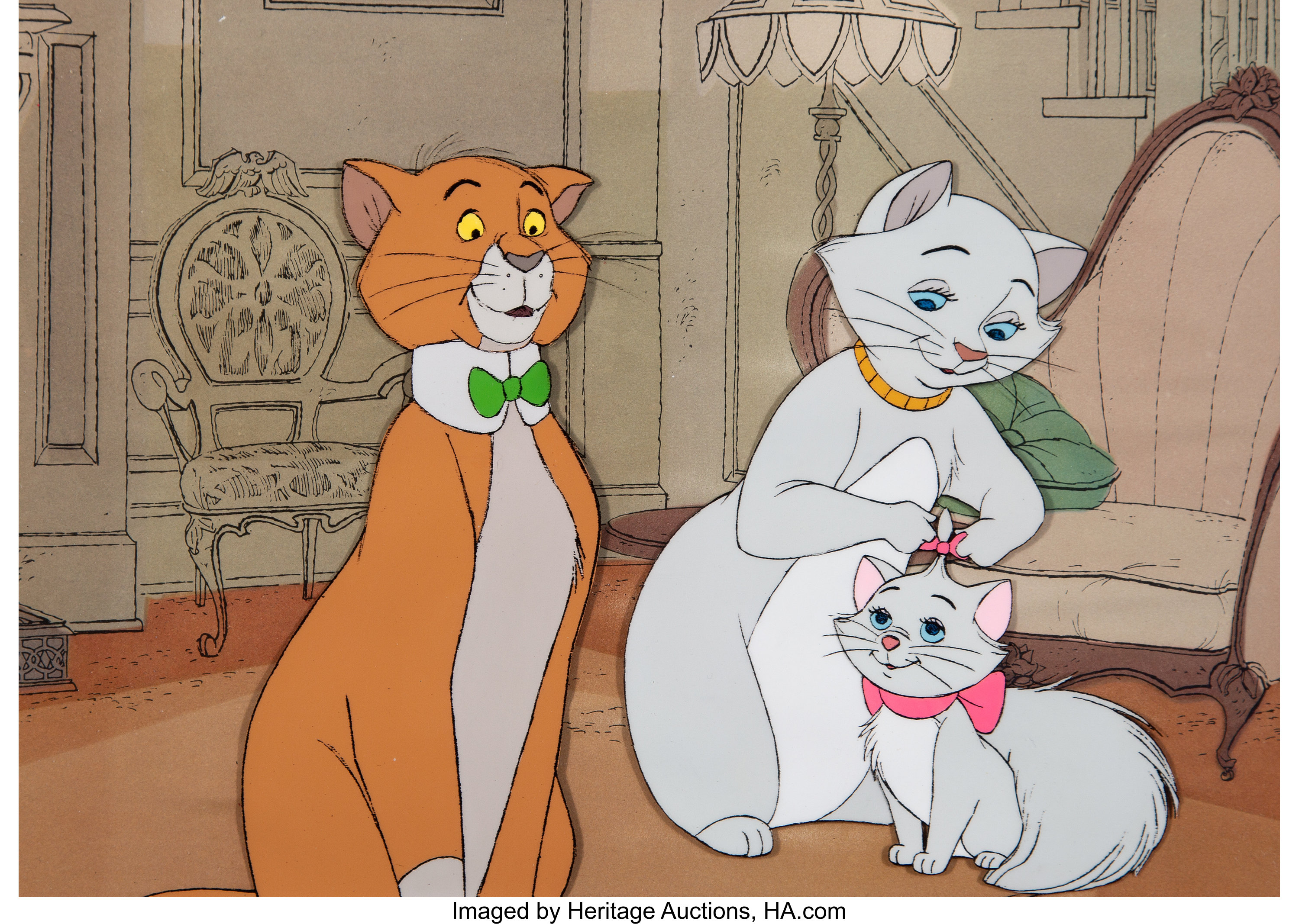 Aristocats Thomas O Malley Duchess And Marie Production Cel Setup Lot Heritage Auctions