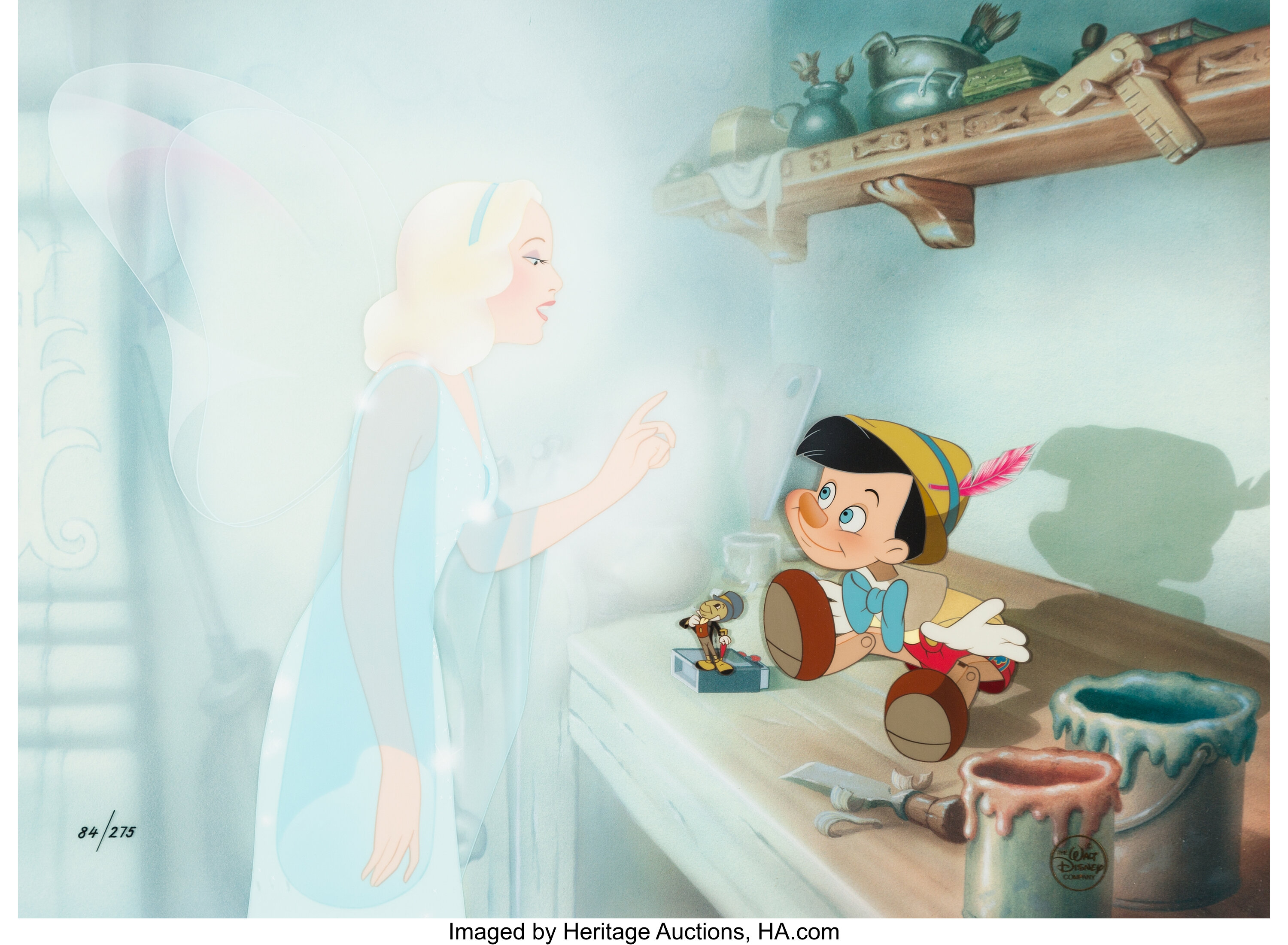 Pinocchio And The Blue Fairy Pinocchio Limited Edition Cel Lot Heritage Auctions