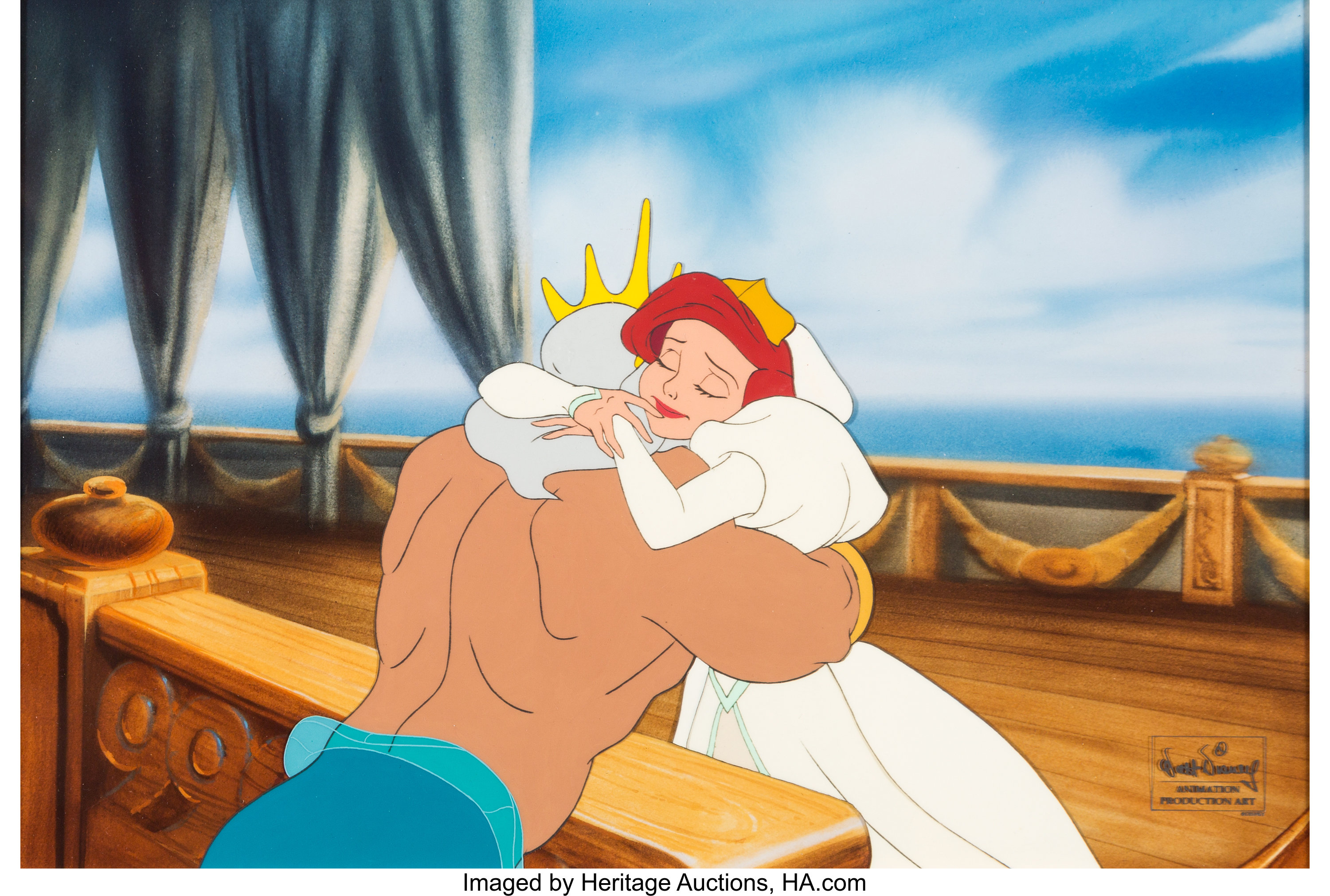 The Little Mermaid Ariel And King Triton Production Cel Walt Lot Heritage Auctions