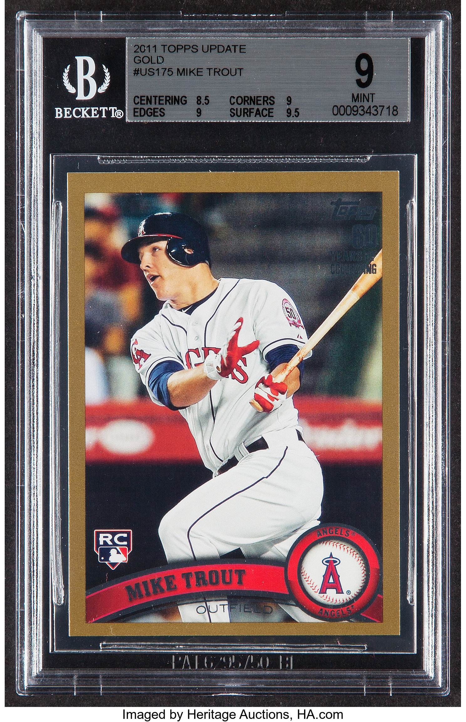 2011 Topps Update MIKE TROUT Rookie Card (#US175) PSA 10