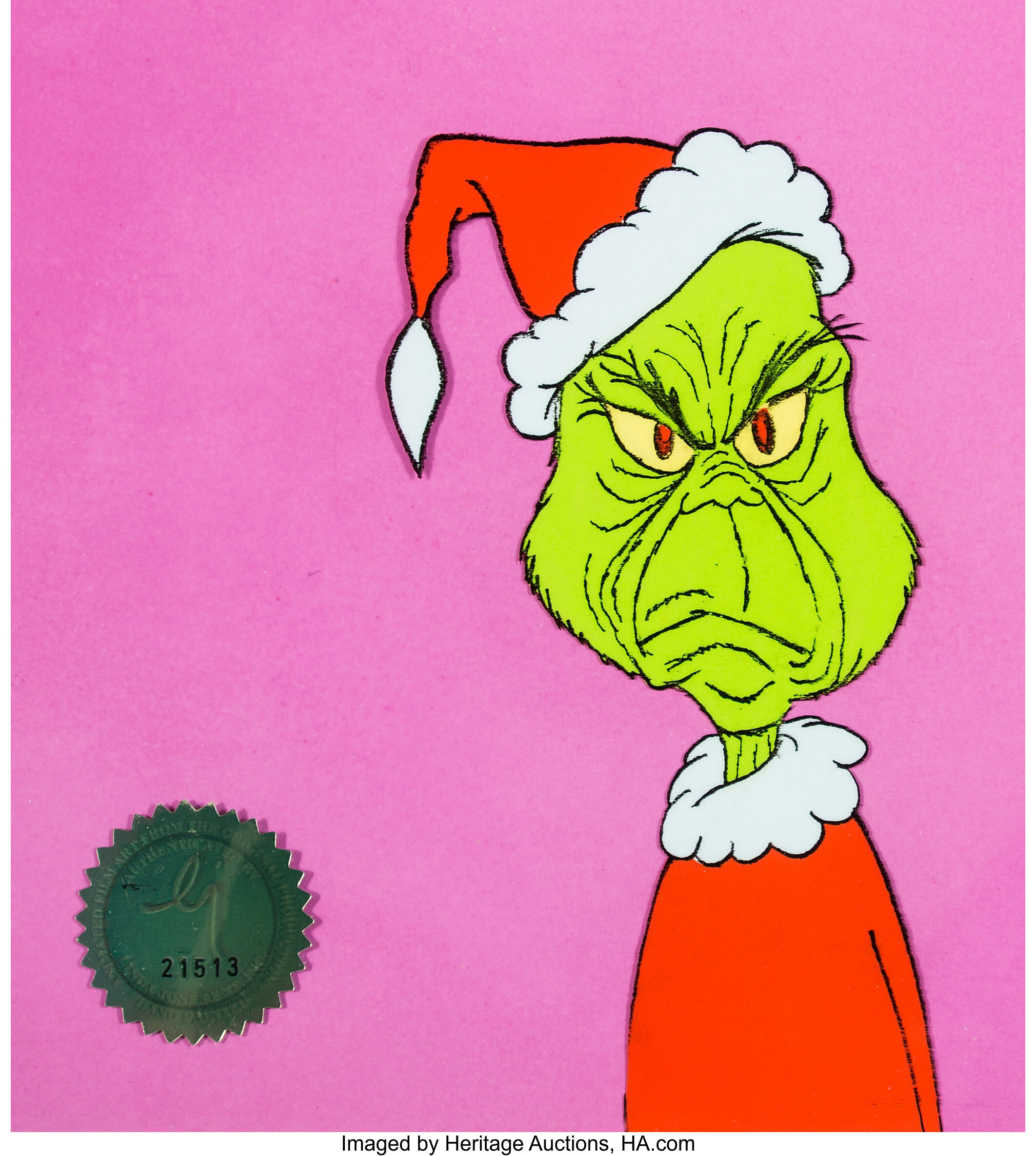 How the Grinch Stole Christmas Original Production Cel Signed by | Lot ...