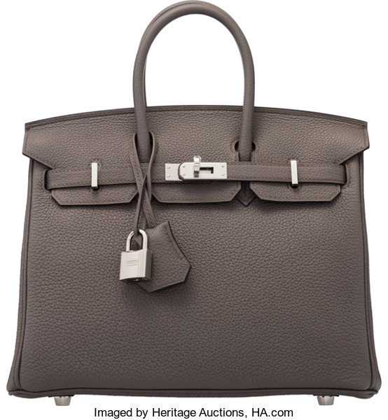 Hermes Etain Birkin 35 cm Togo Palladium Hardware