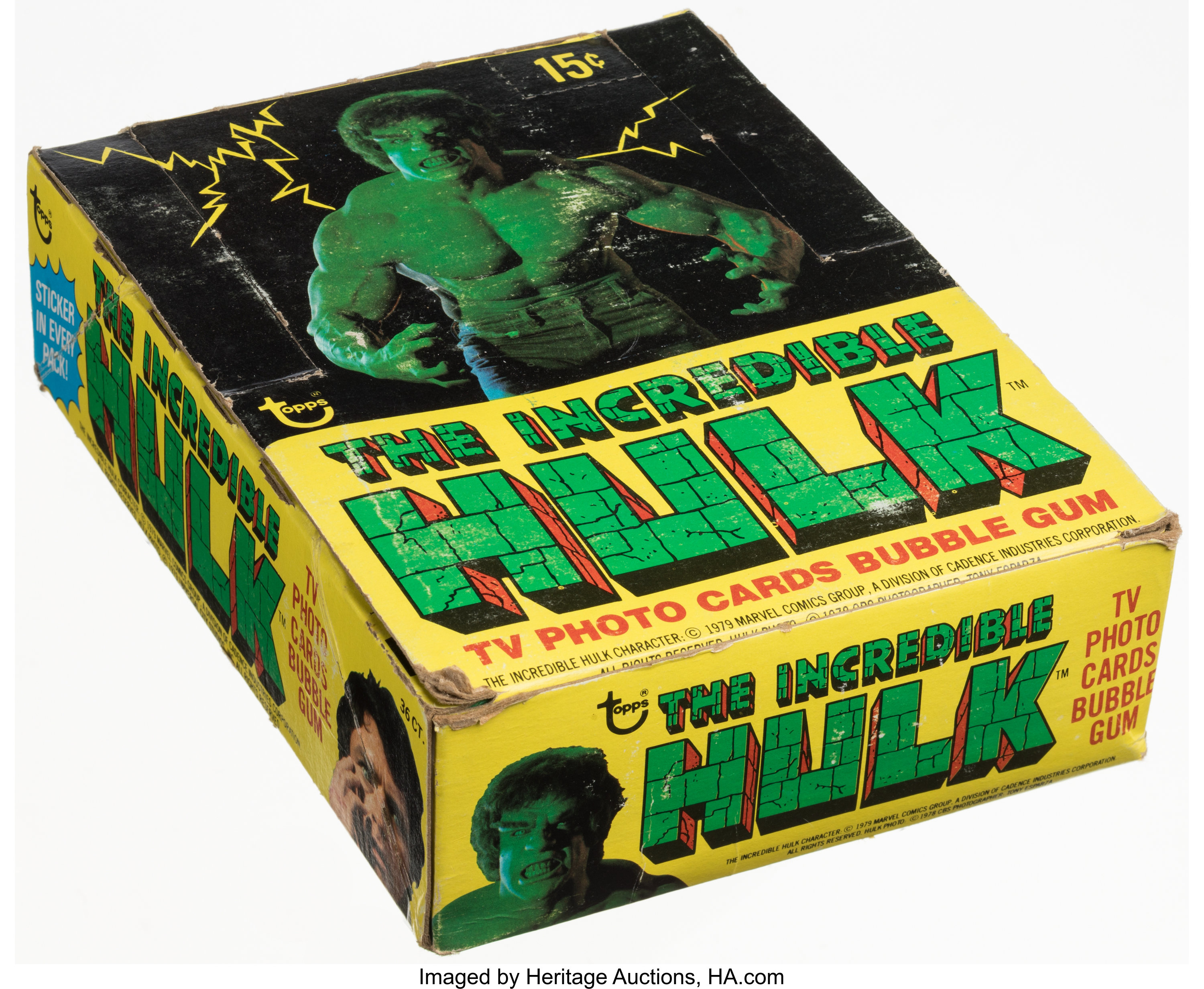 1979 Topps The Incredible Hulk Wax Box With 36 Unopened Packs