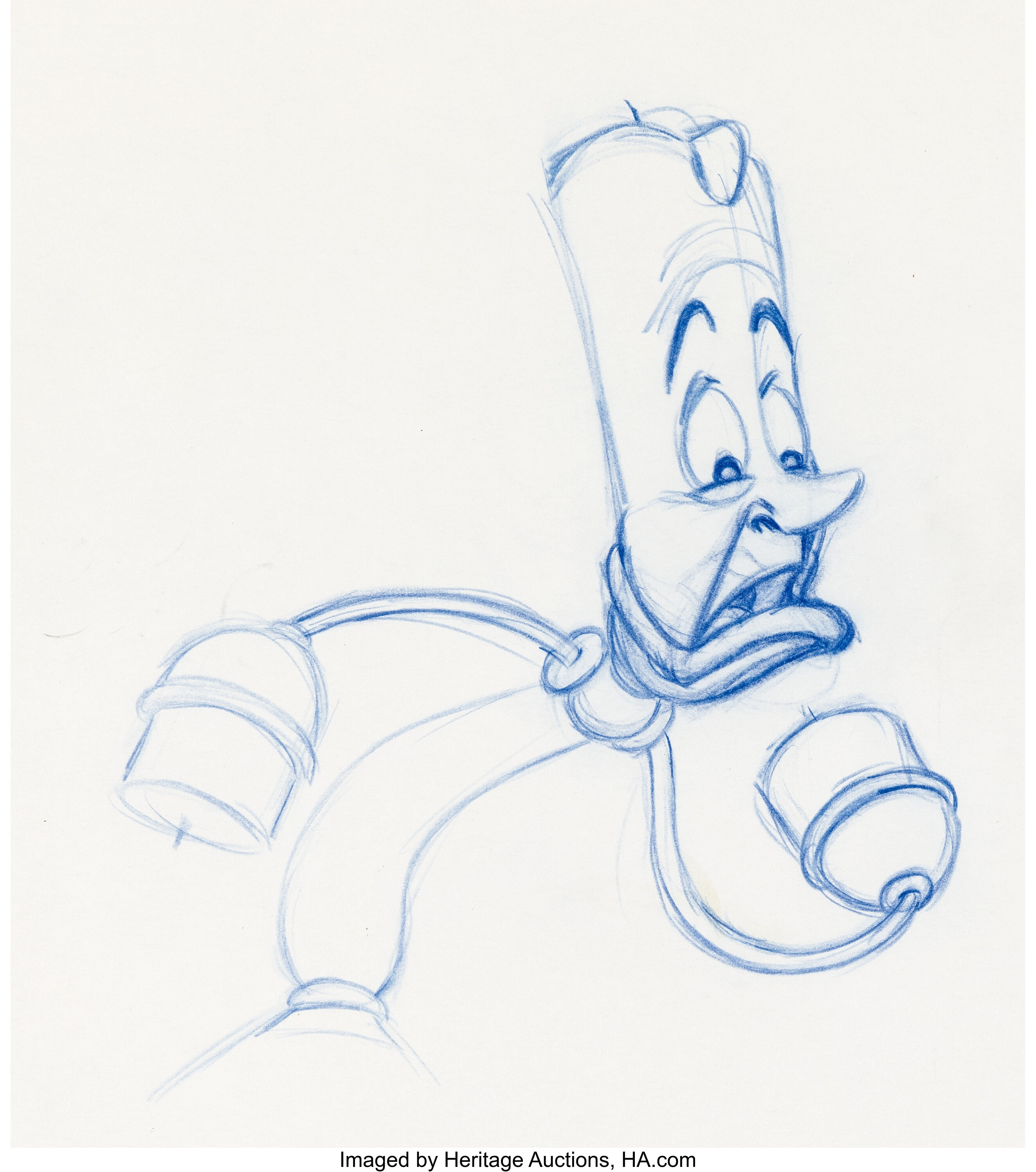 Beauty And The Beast Lumiere Animation Drawings Sequence Of 14 Lot Heritage Auctions