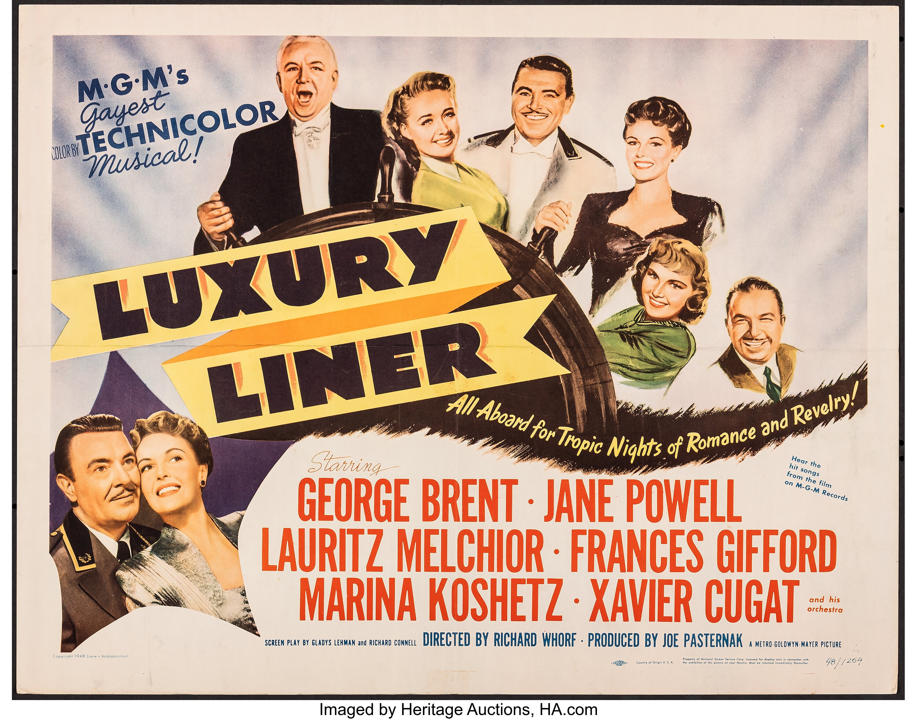 Striving For The Luxury Liner Luxury Liner (MGM, 1948). Folded, Very Fine-. Half Sheet (22" X | Lot