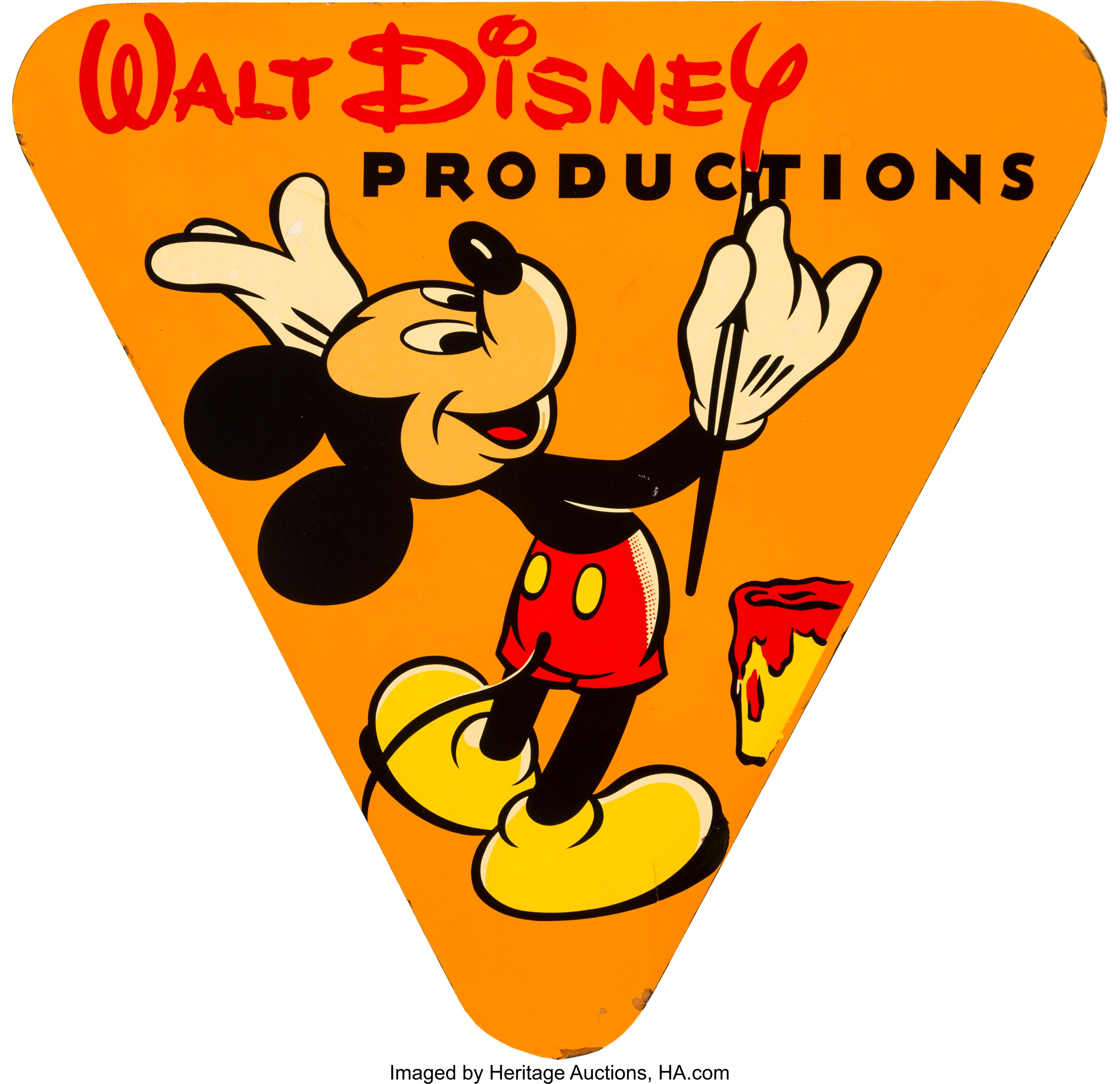 Walt Disney Productions Studio Sign (Walt Disney, c. 1940-70s