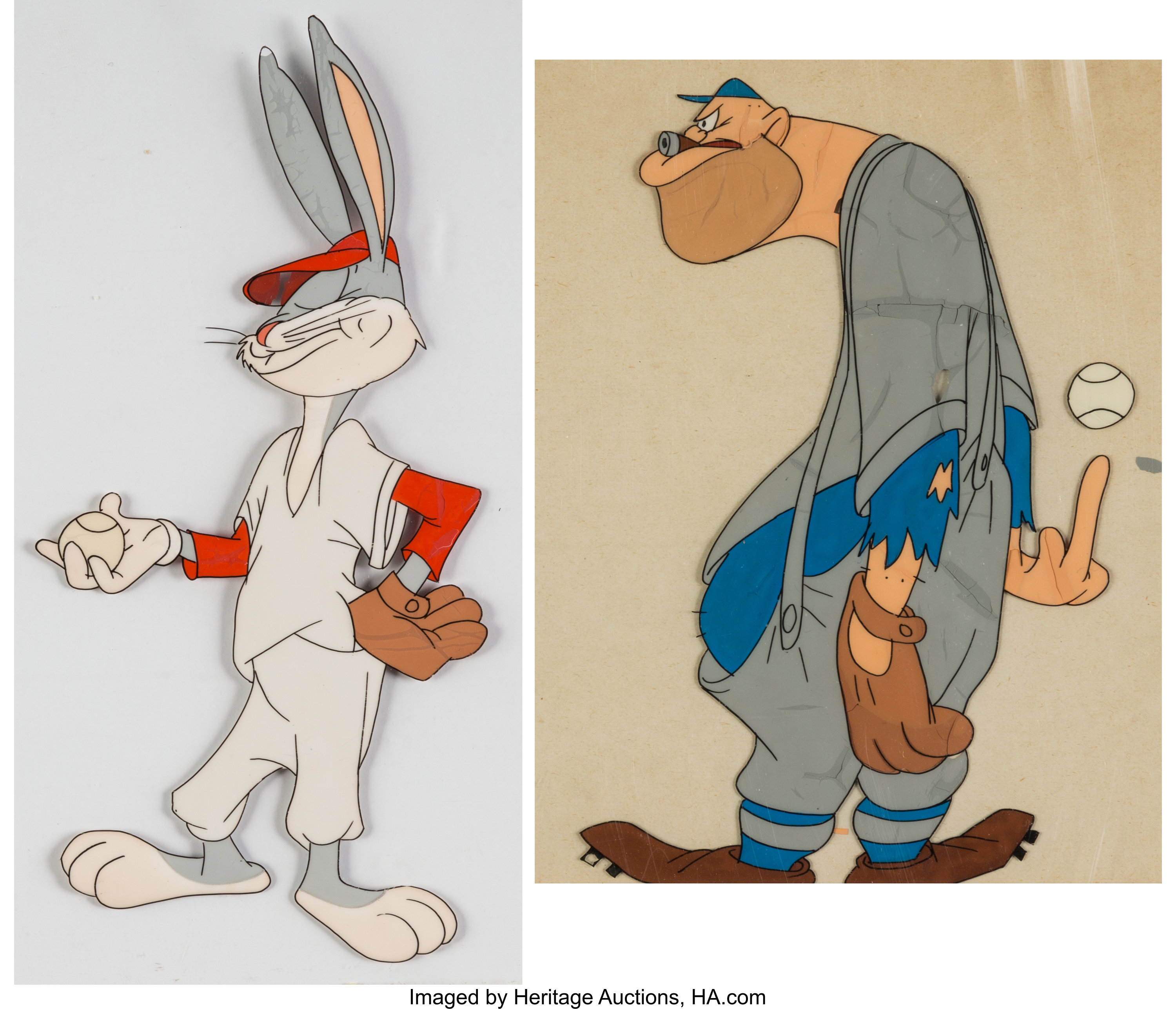 Baseball Bugs Bugs Bunny and Gas House Gorilla Production Cels | Lot