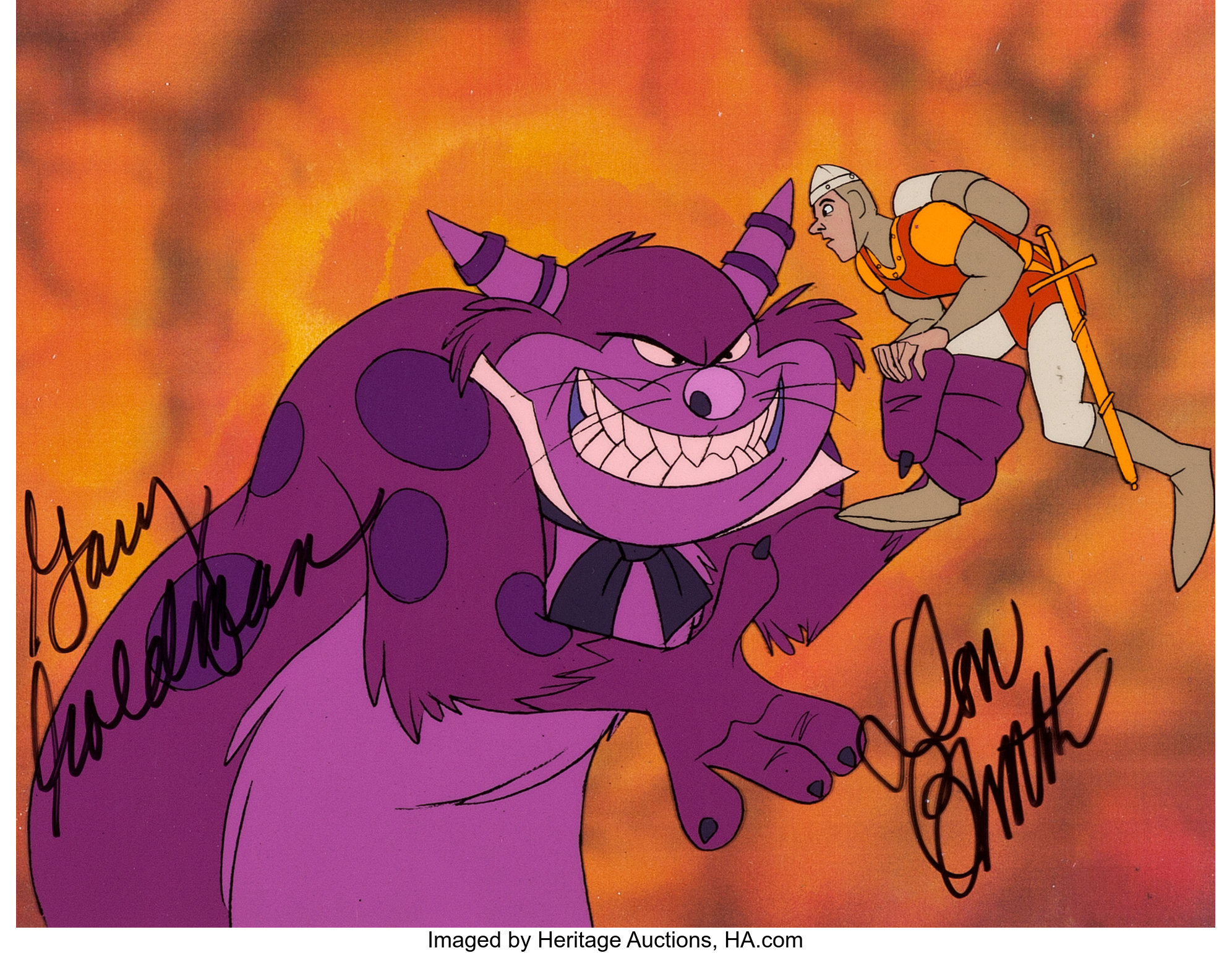 Dragon S Lair Dirk Production Cel Signed By Don Bluth And Gary Lot Heritage Auctions