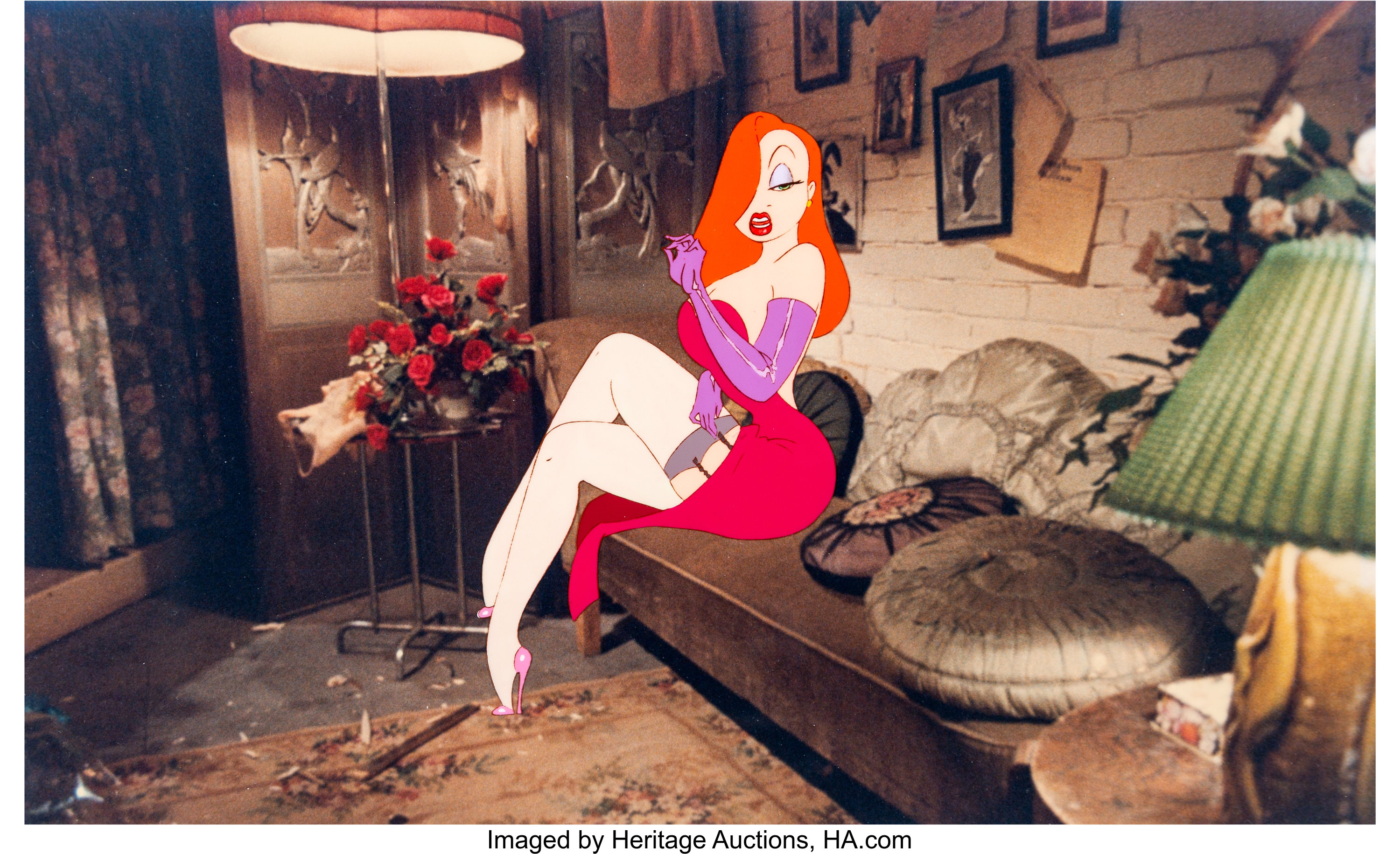 Who Framed Roger Rabbit Jessica Rabbit Production Cel Walt Lot 9445