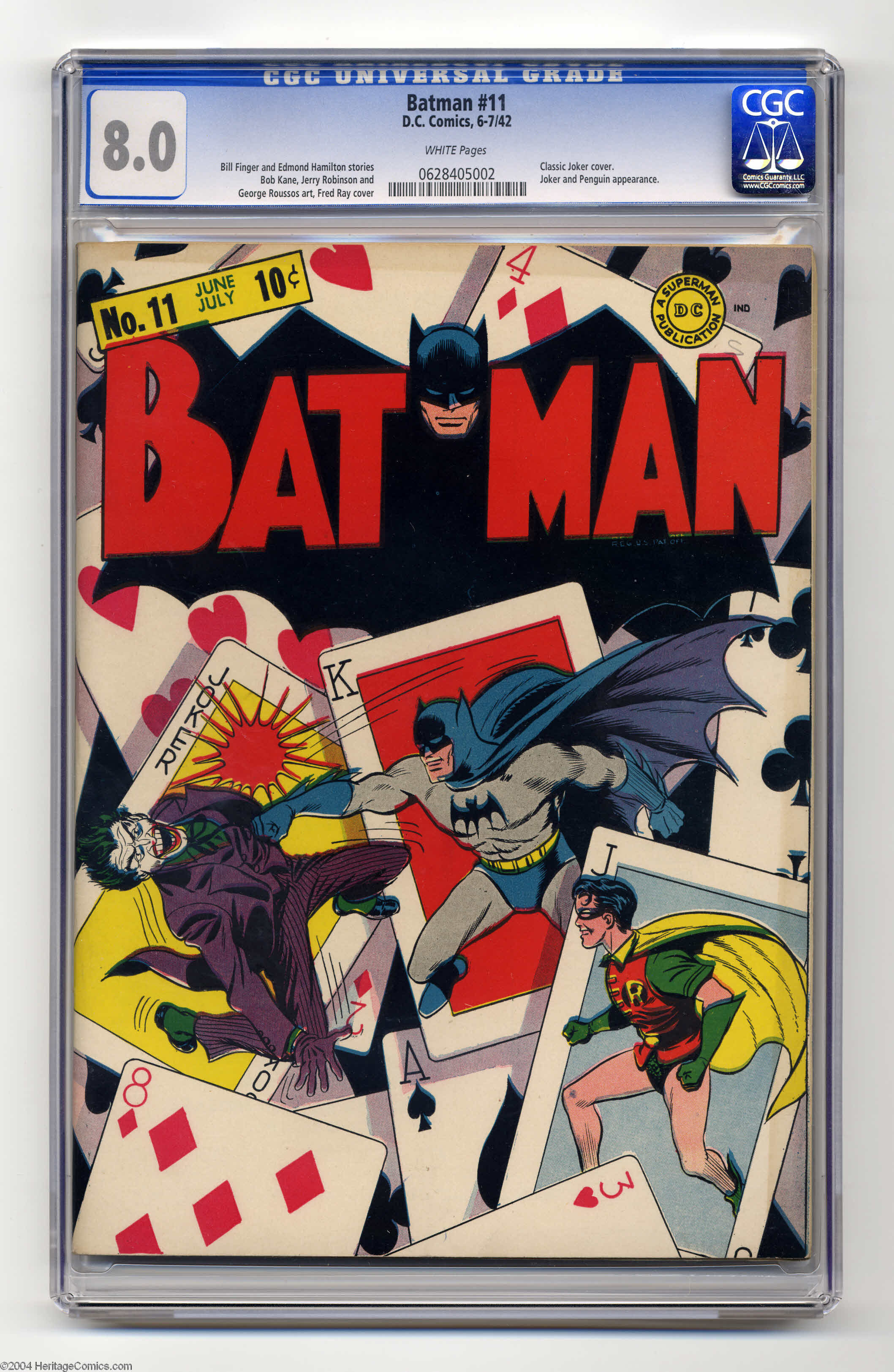 Batman #11 (DC, 1942) CGC VF  White pages. This classic cover | Lot  #5344 | Heritage Auctions