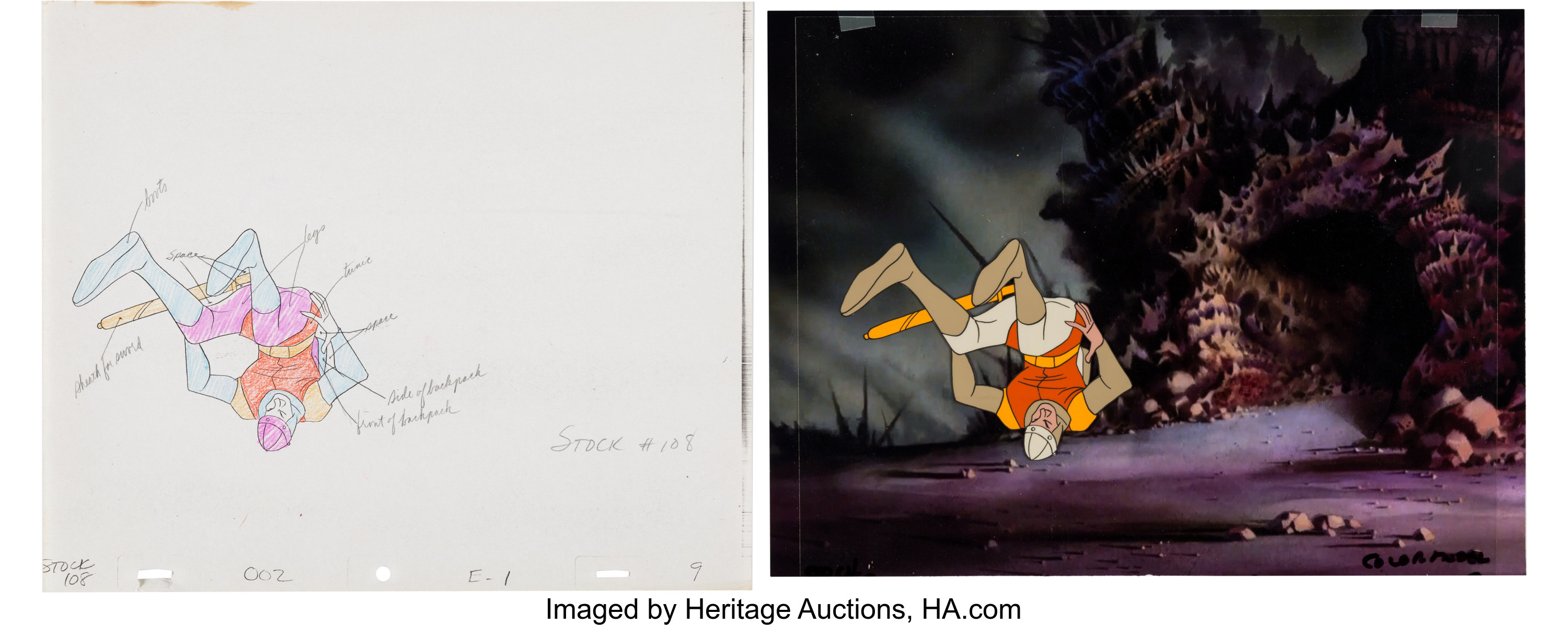 Dragon S Lair Dirk The Daring Video Game Production Cel Don Bluth Lot Heritage Auctions