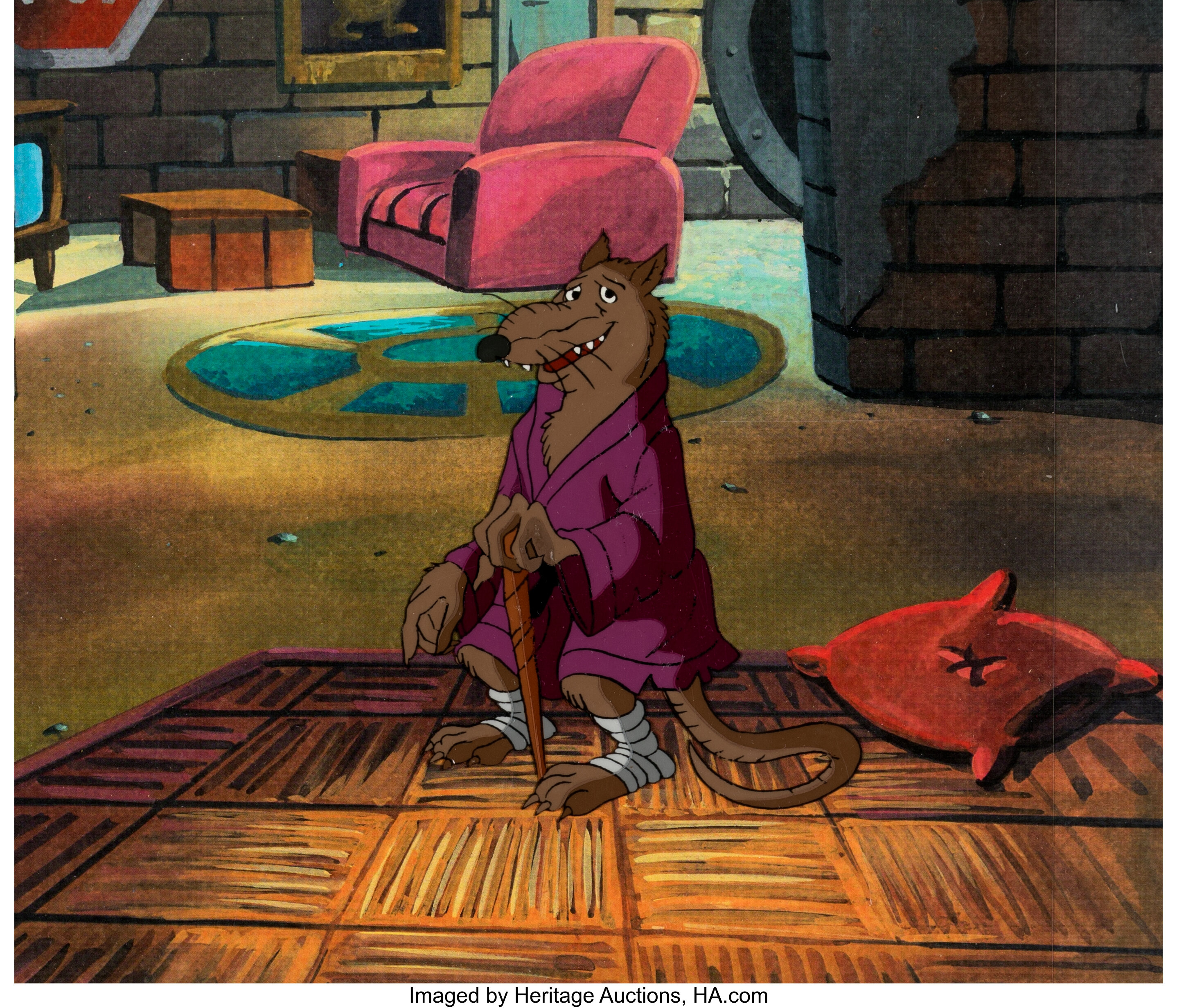 Teenage Mutant Ninja Turtles Splinter Production Cel Set Up | Lot ...