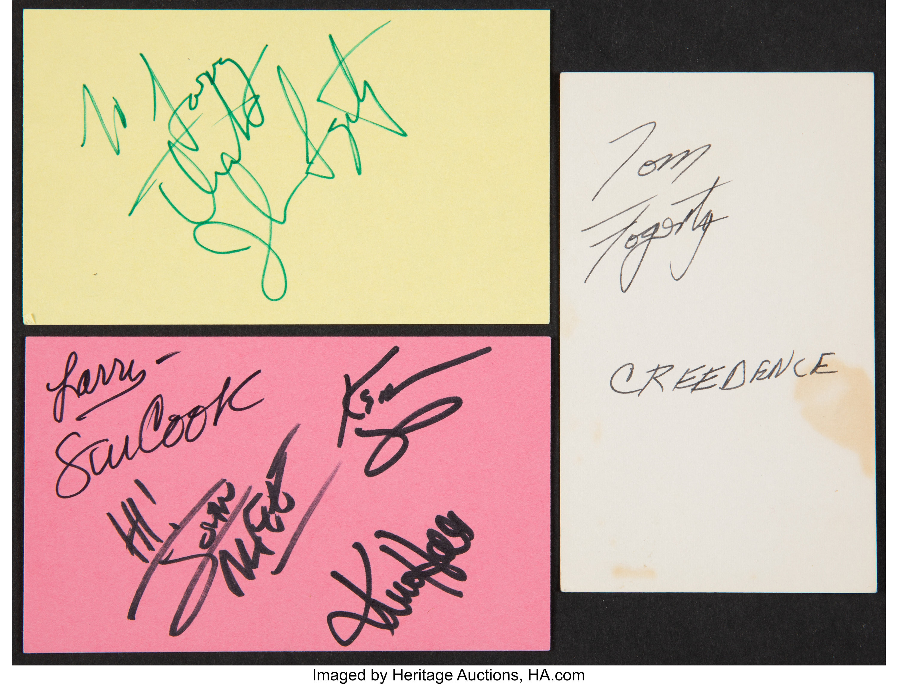 Creedence Clearwater Revival Autograph Collection. ... Music | Lot ...