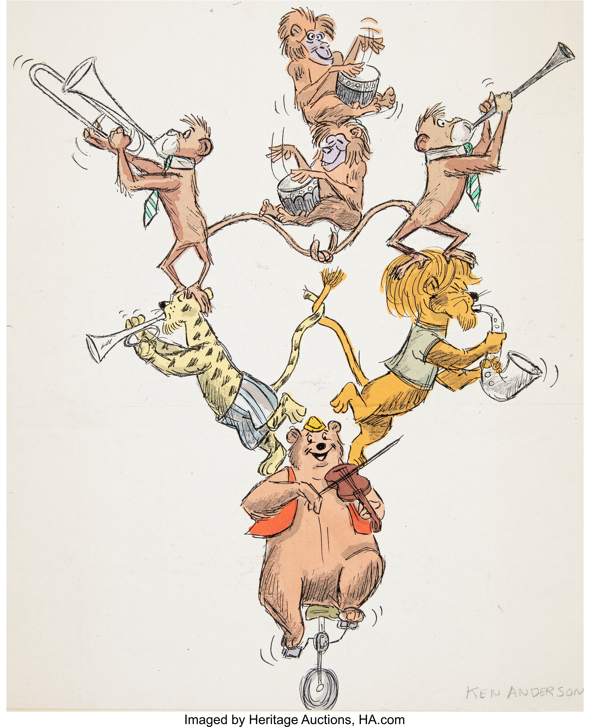 Louis The Bear Concept Art Print By Ken Anderson Walt Disney C Lot 63487 Heritage Auctions 0439