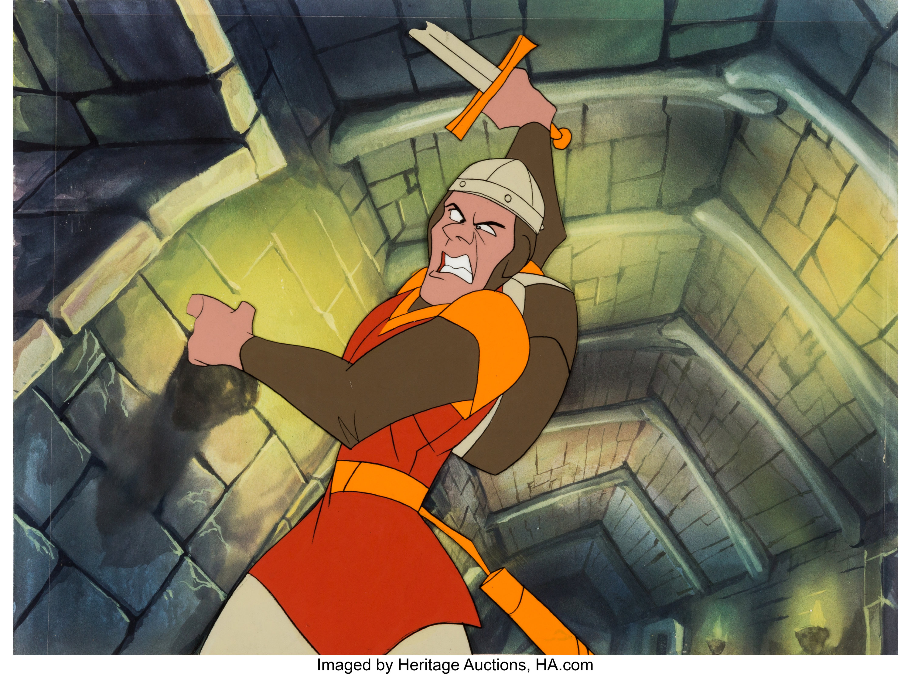 Dragon S Lair Dirk The Daring Video Game Production Cel Don Bluth Lot Heritage Auctions