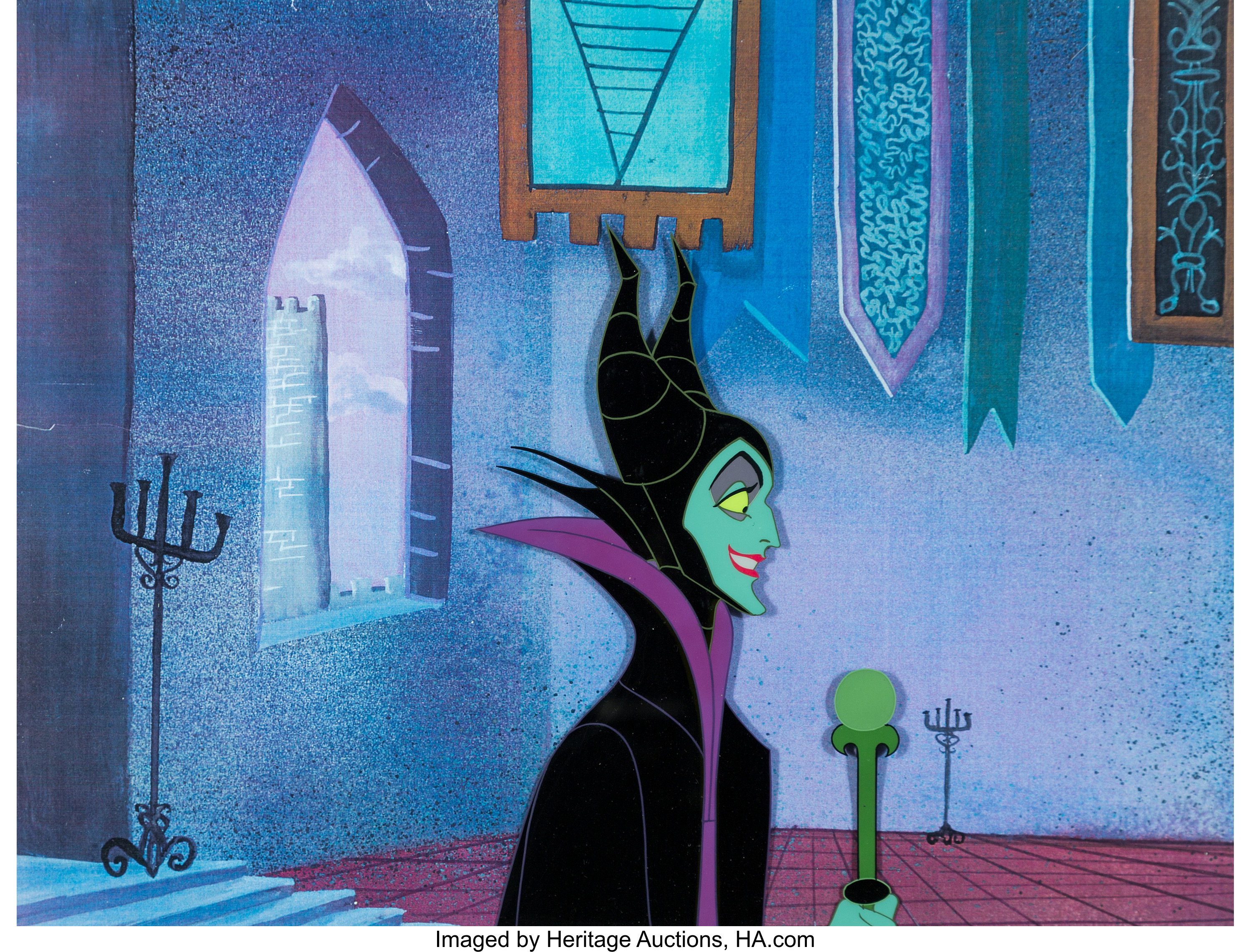 Sold at Auction: Disney Sleeping Beauty Maleficent Hand Painted Cel