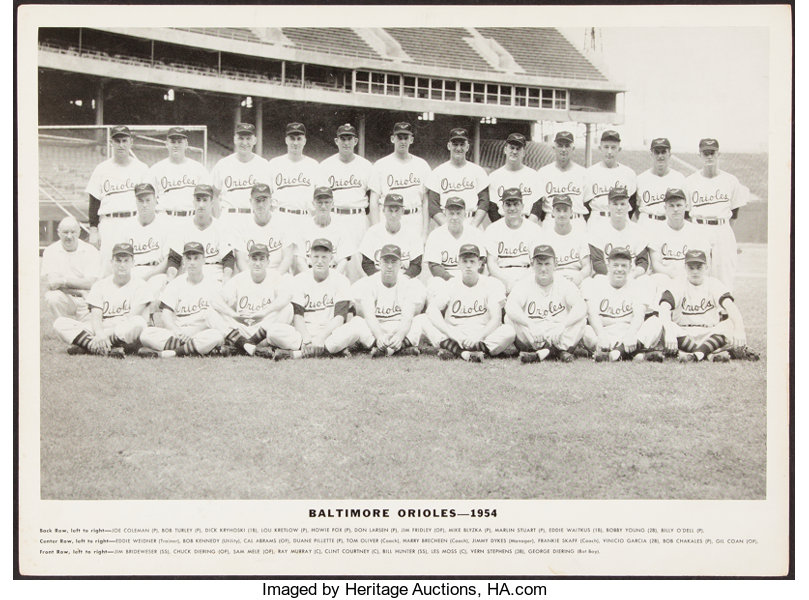 1954 Baltimore Orioles Picture Pack Baseball - Gallery