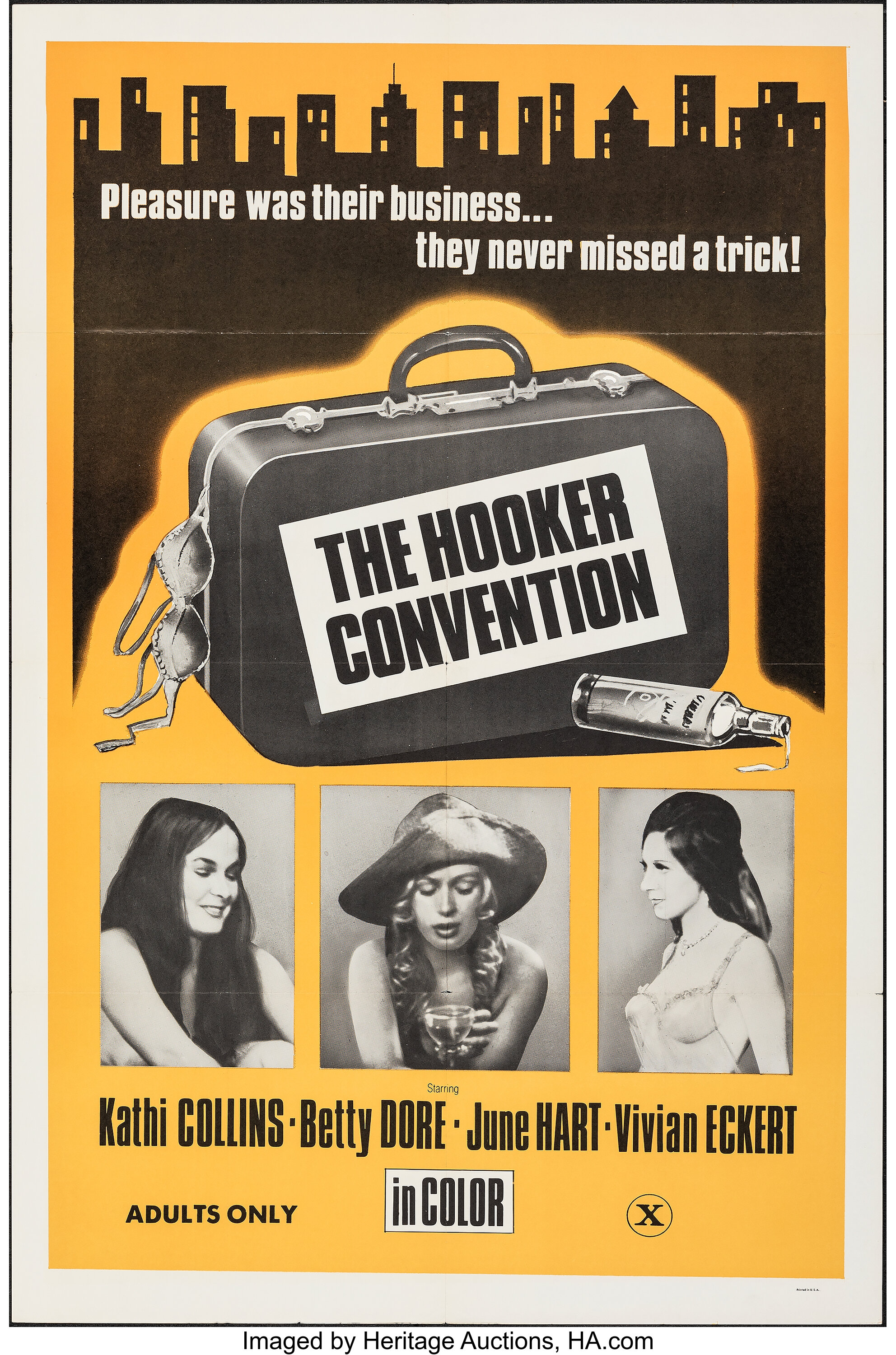 The Hooker Convention (1973). Folded, Very Fine. One Sheet (27