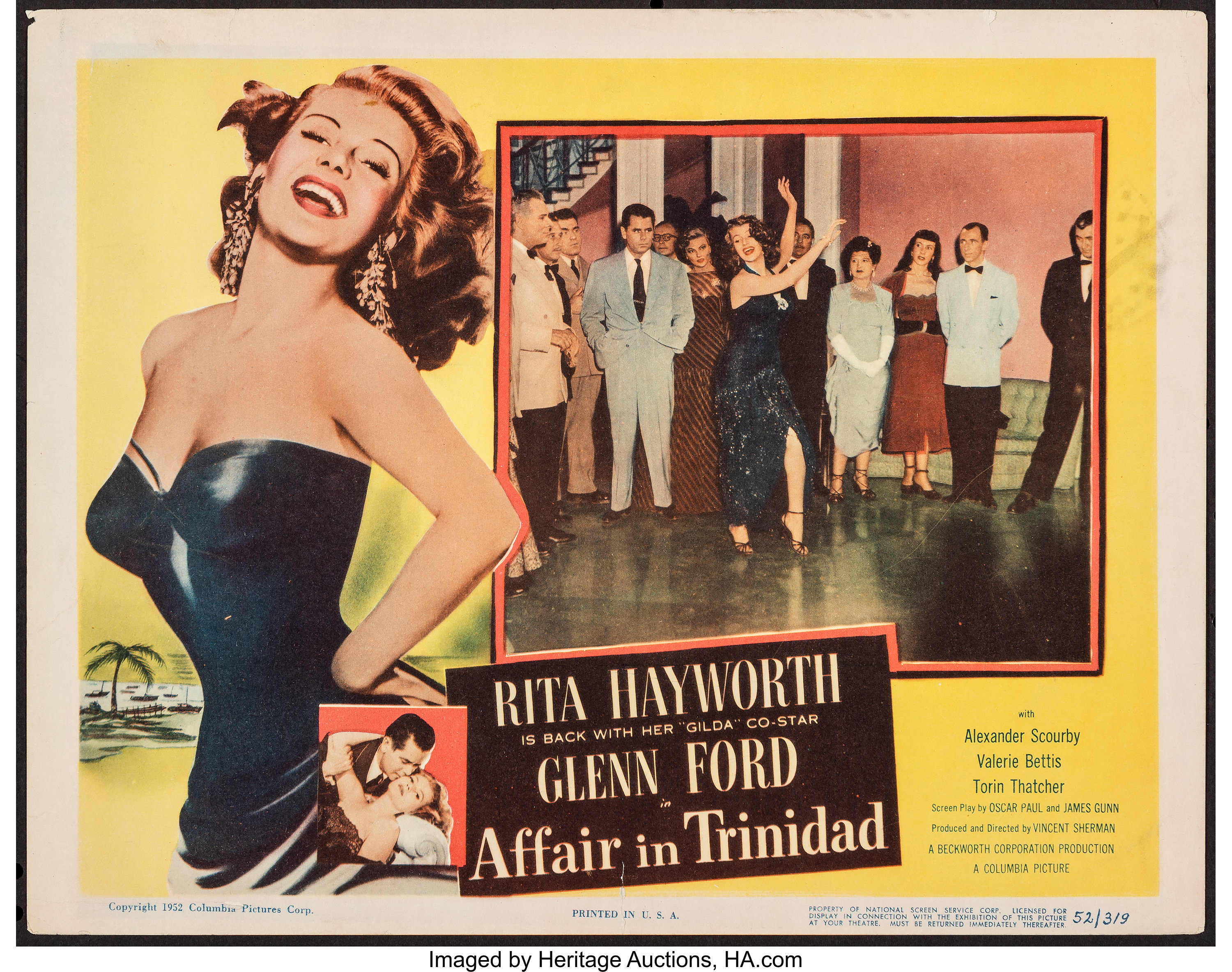 Affair in Trinidad (Columbia, 1952). Very Fine-. Lobby Card (11