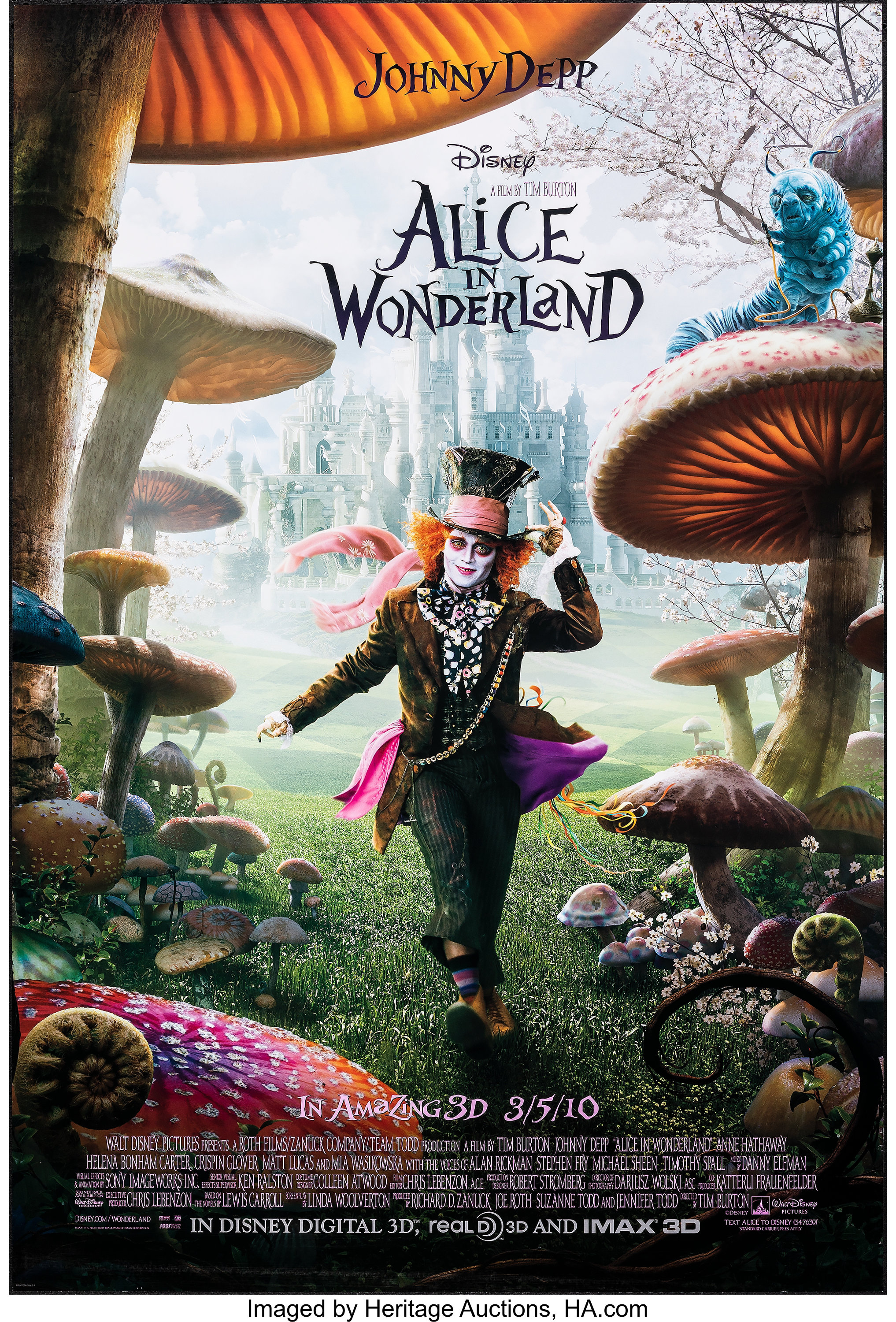 anne hathaway alice in wonderland poster