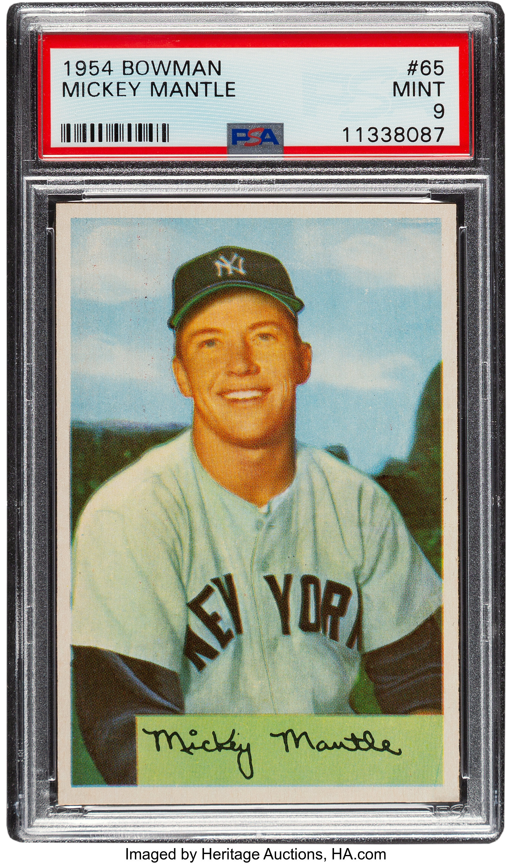 1952 Topps Mickey Mantle #311 PSA NM 7. Baseball Cards Singles, Lot  #53840