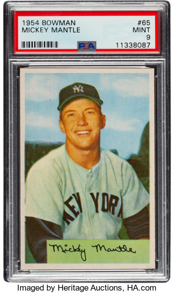 Mickey Mantle 1951 Bowman Insert 1989 Bowman Baseball, HOF, Yankees! –