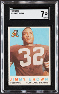 1961 Topps #71 Jimmy Jim Brown Cleveland Browns Football Card Sgc Ex/mt+ 6.5