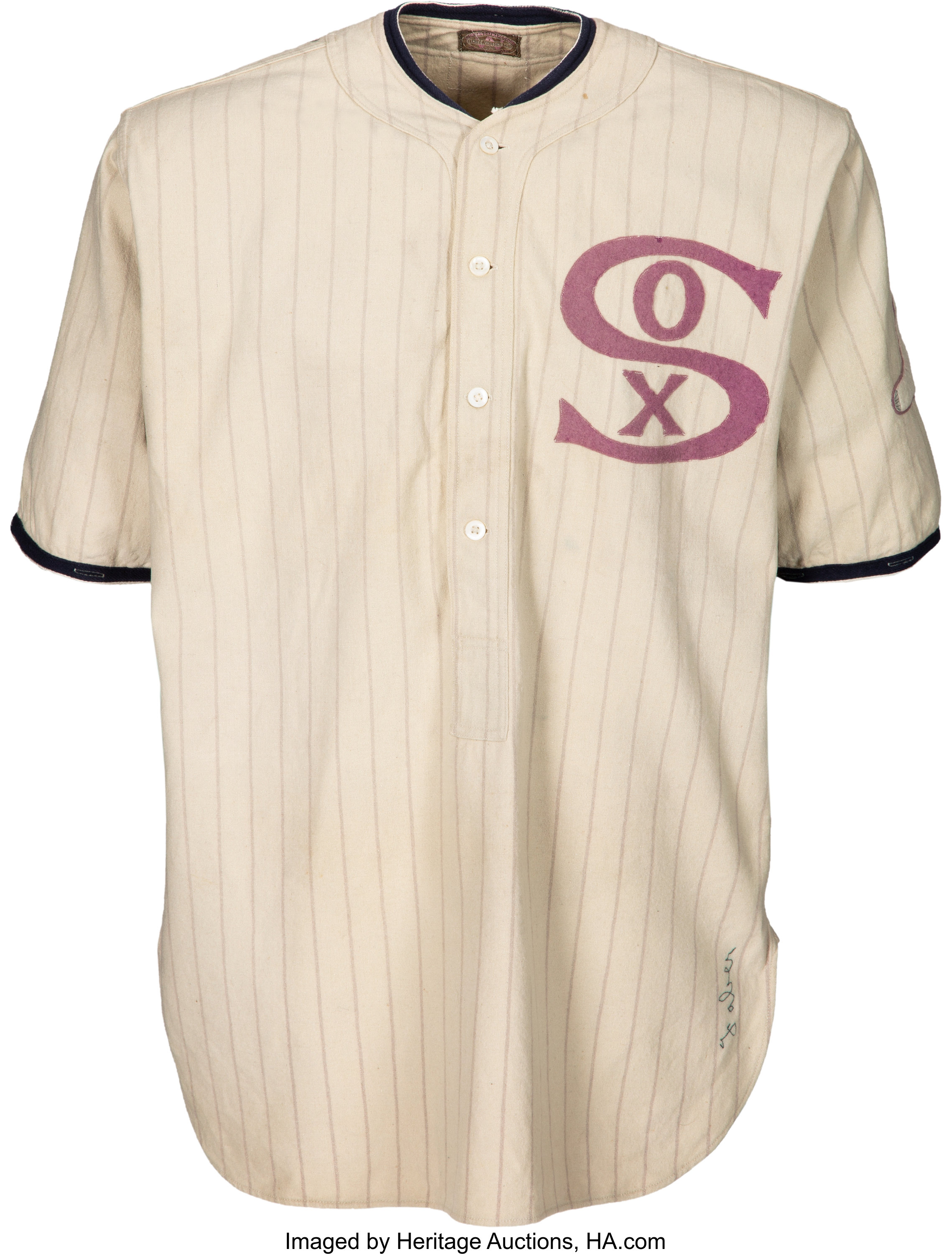 Red Faber 1920's Chicago White Sox Game Used Jersey and Sox