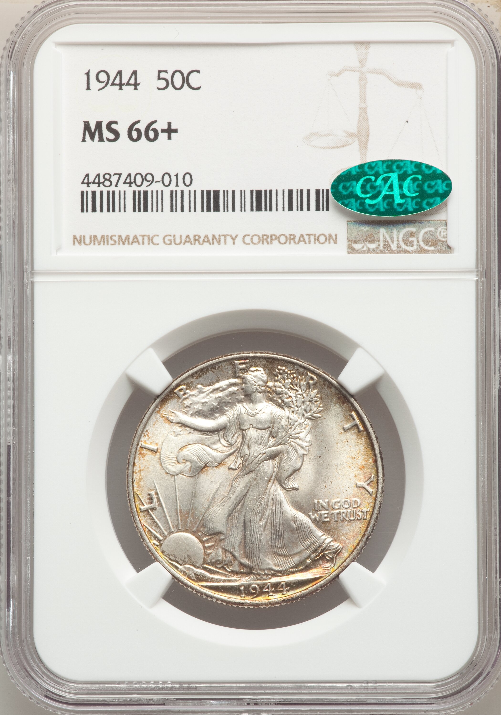 1944 50C MS66+ NGC. CAC. NGC Census: (932/87). PCGS Population: | Lot ...