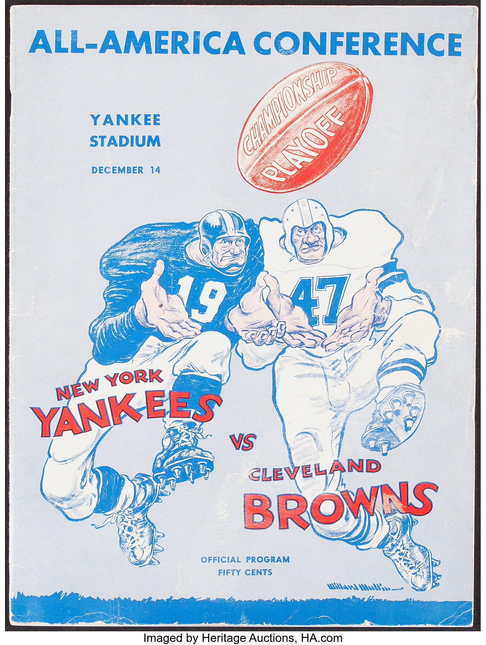 1947 Browns at Yankees AAFC Championship 