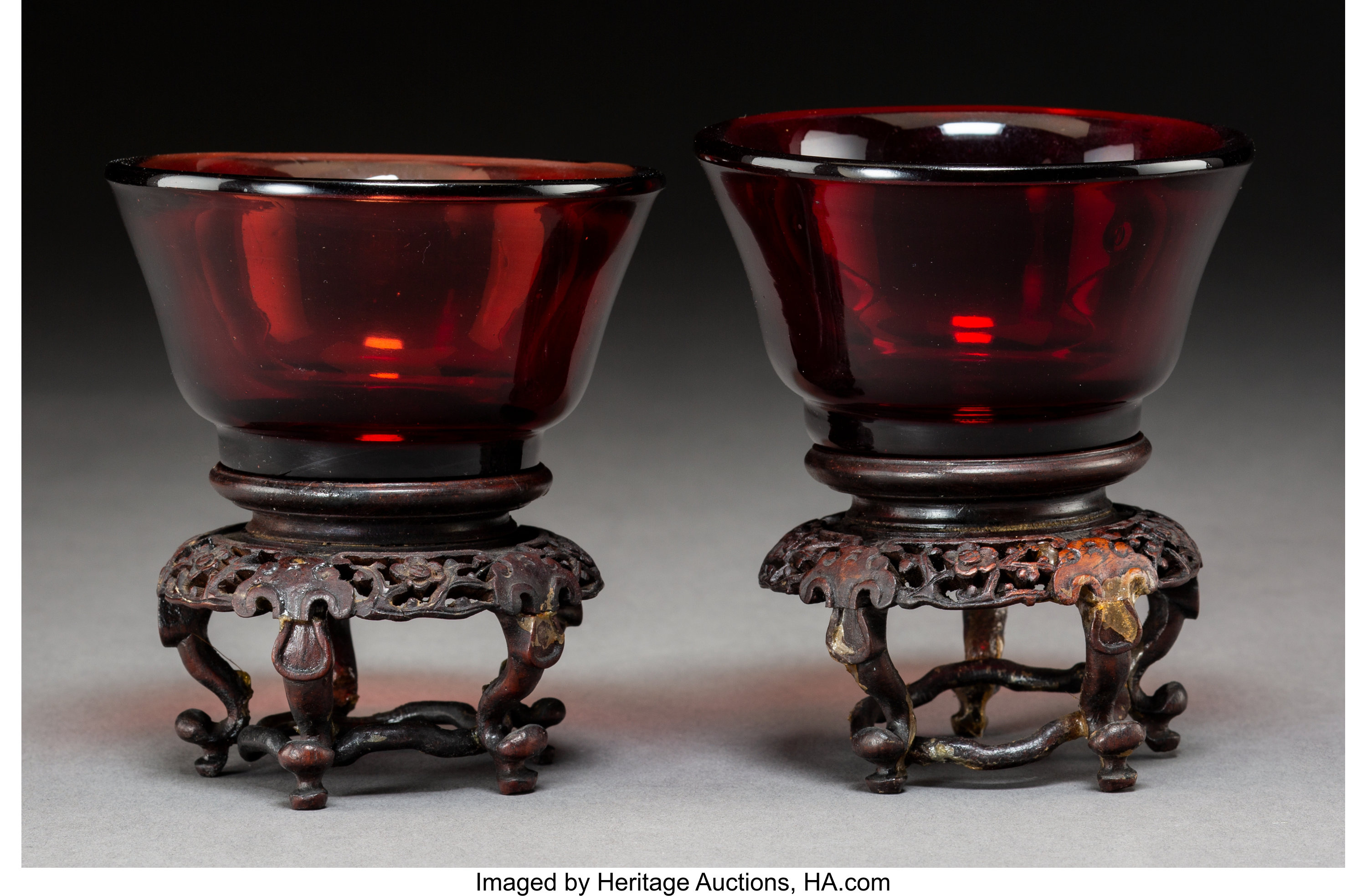 A PLAIN RUBY RED GLASS BOWL, CHINA, 18TH CENTURY