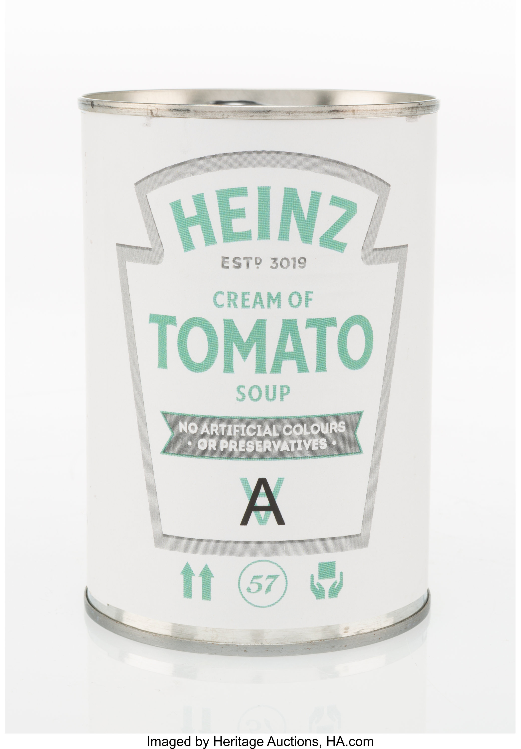 Daniel Arsham (b. 1980). Heinz Tomato Soup Can, 2019. Metal soup