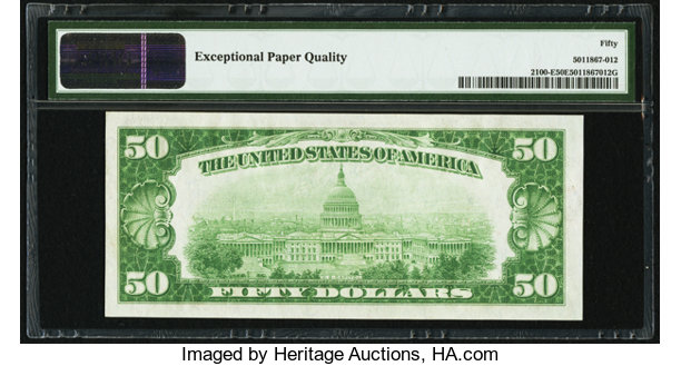 50 Dollars, Federal Reserve Note, United States, 1928