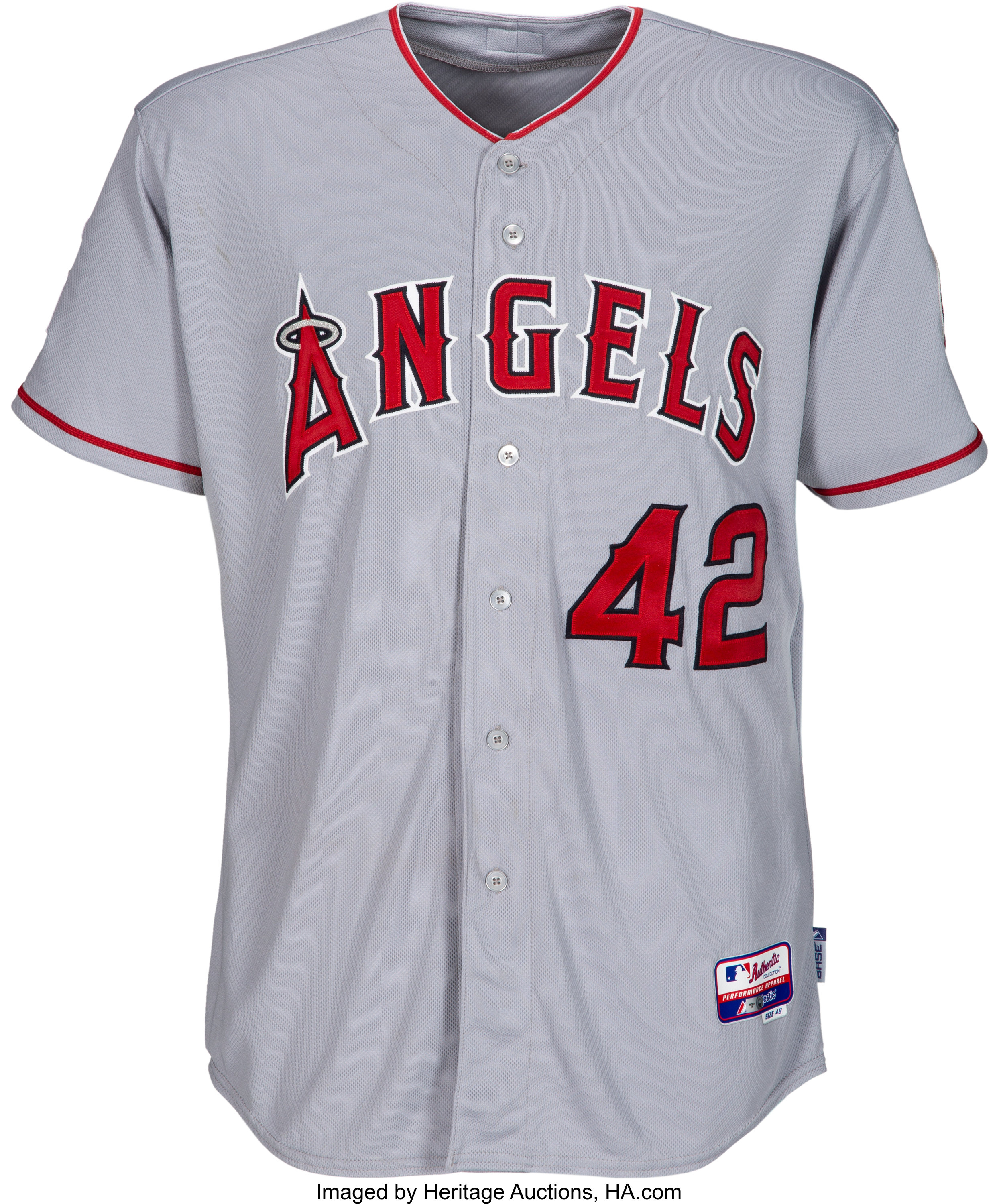 2013 Mike Trout Jackie Robinson Day Game Worn Los Angeles Angels, Lot  #50309