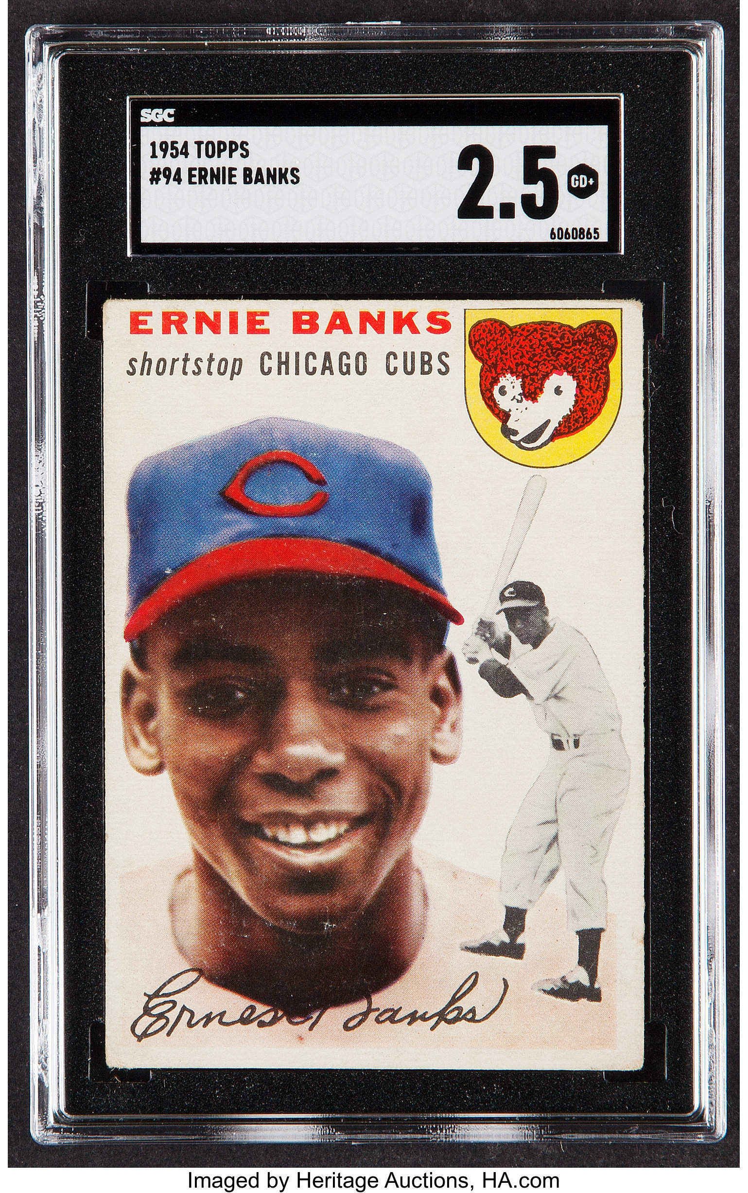 1955 Ernie Banks Topps Baseball Card - Good+