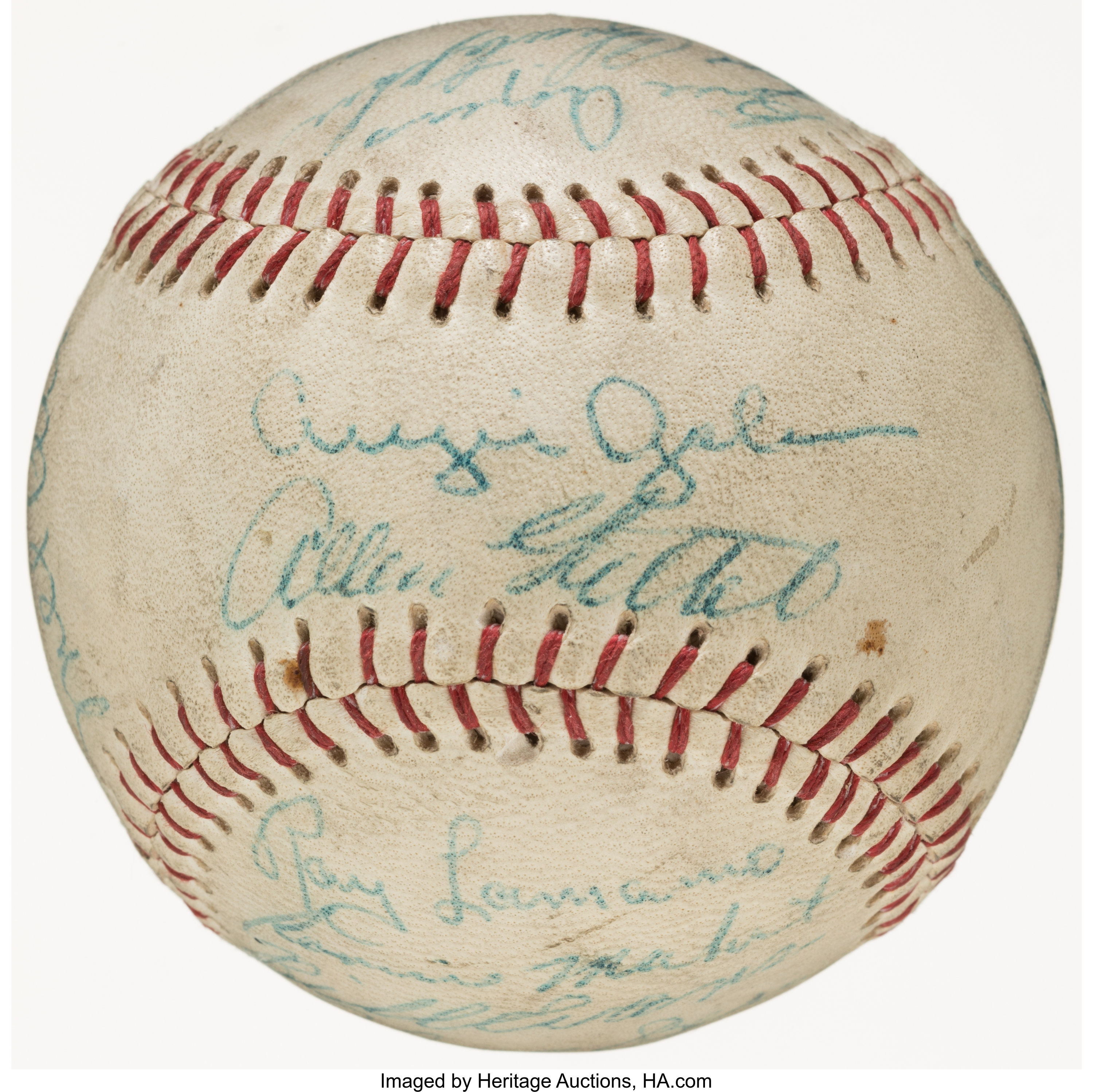 1952 Oakland Oaks Team Signed Baseball with Mel Ott (20