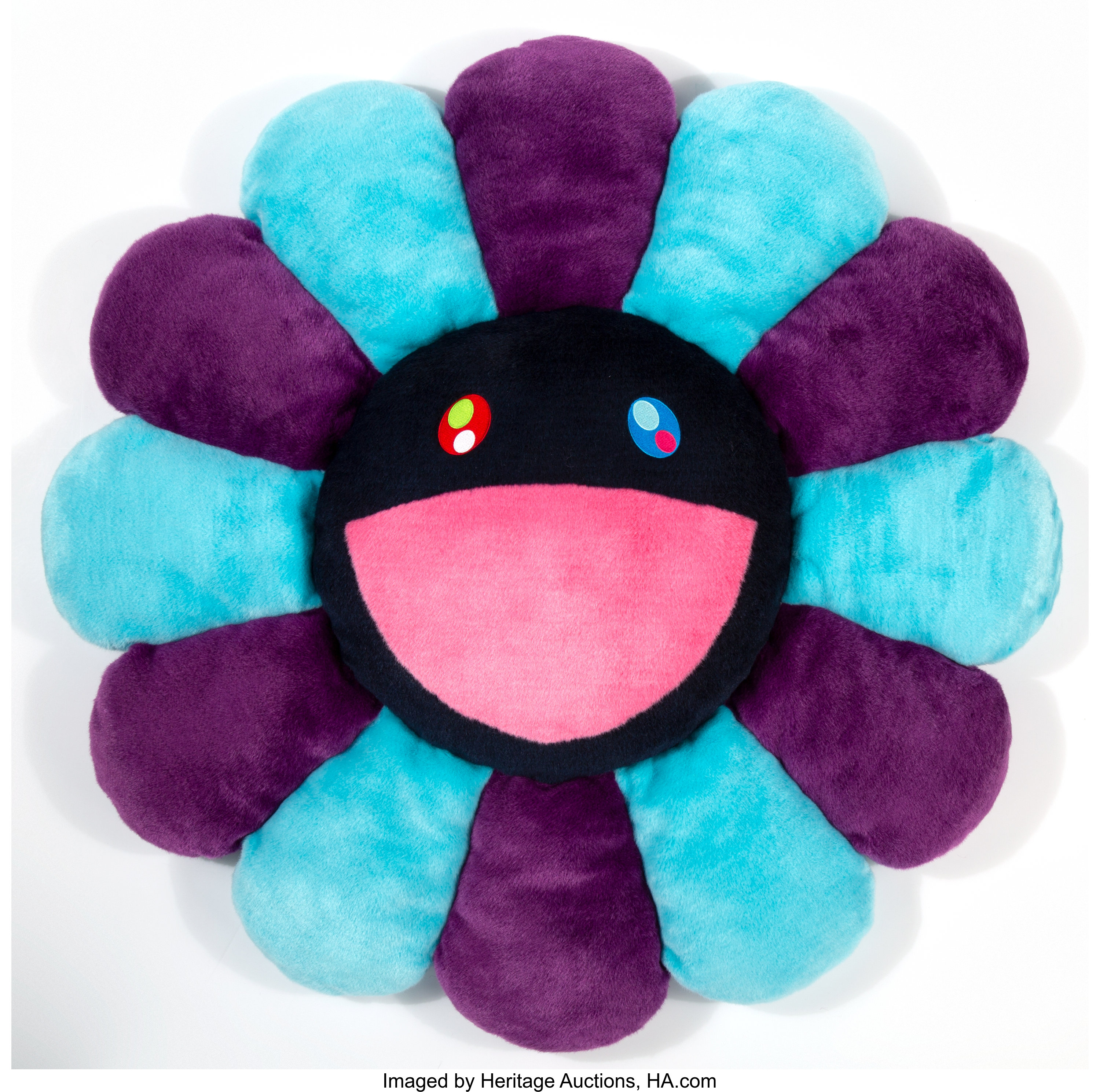 Takashi Murakami (b. 1962). Flower Cushion (Purple, and White),, Lot  #42245