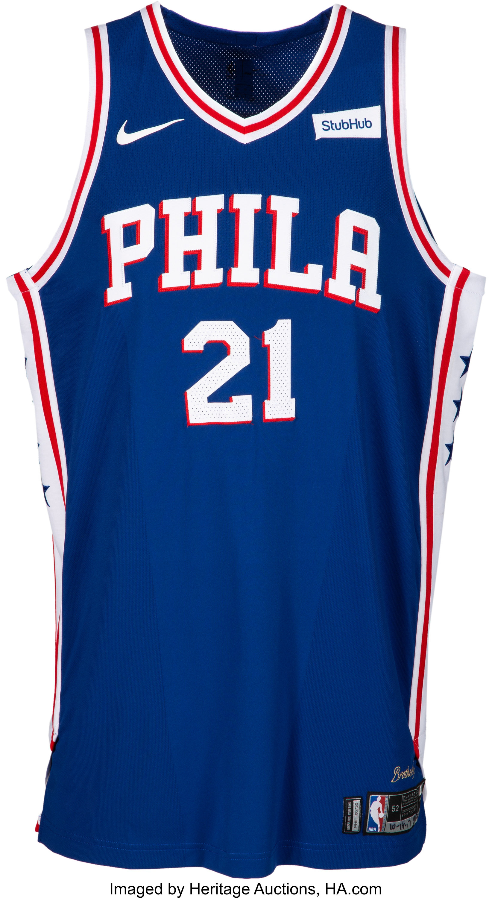 Joel Embiid - Philadelphia 76ers - Game-Worn Icon Edition Jersey