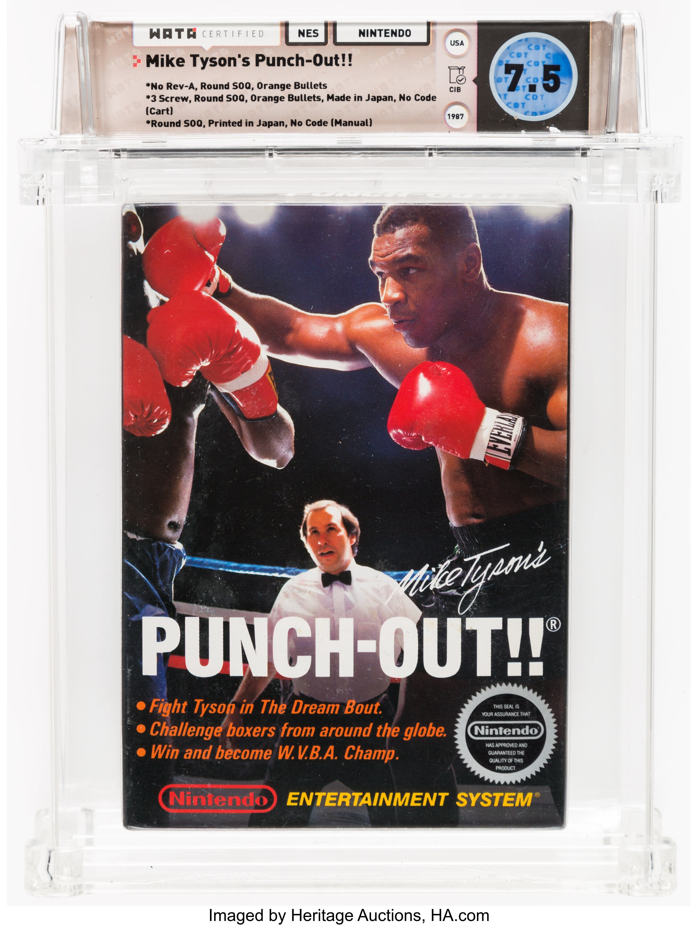 Mike Tyson's Punch-Out!! [No Rev-A, Orange Bullets] Wata 7.5 CIB | Lot ...