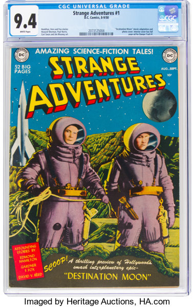 Golden Age (1938-1955):Science Fiction, Strange Adventures #1 (DC, 1950) CGC NM 9.4 White pages....