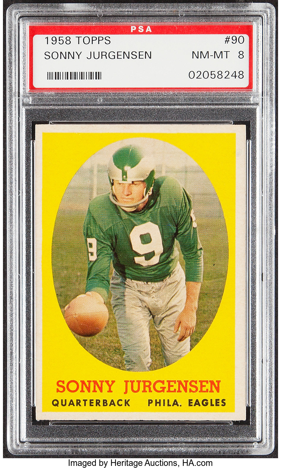 Sonny Jurgensen Jersey Football Card