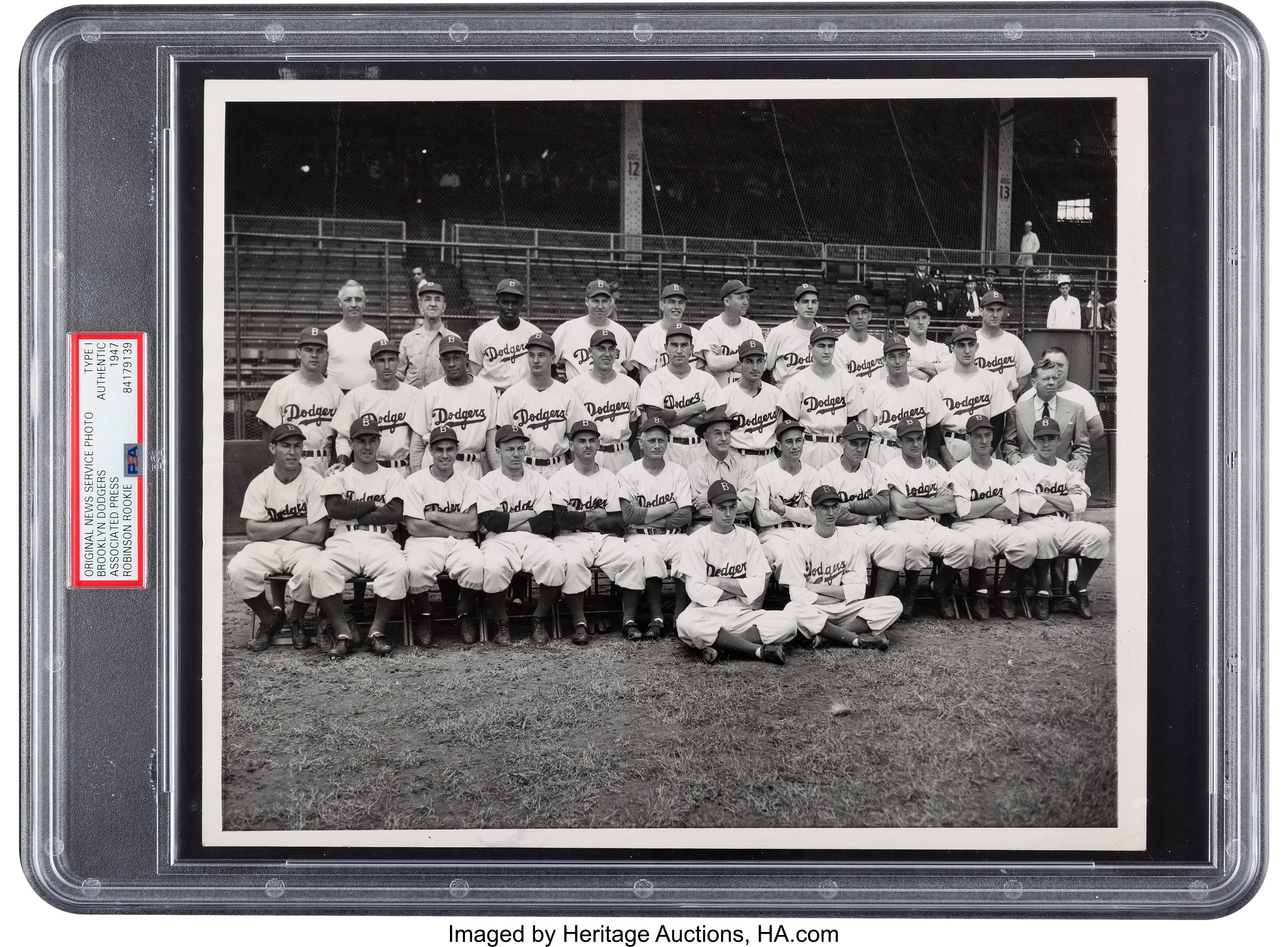 Sold at Auction: 1947 Brooklyn Dodgers team photograph (NL Champions).