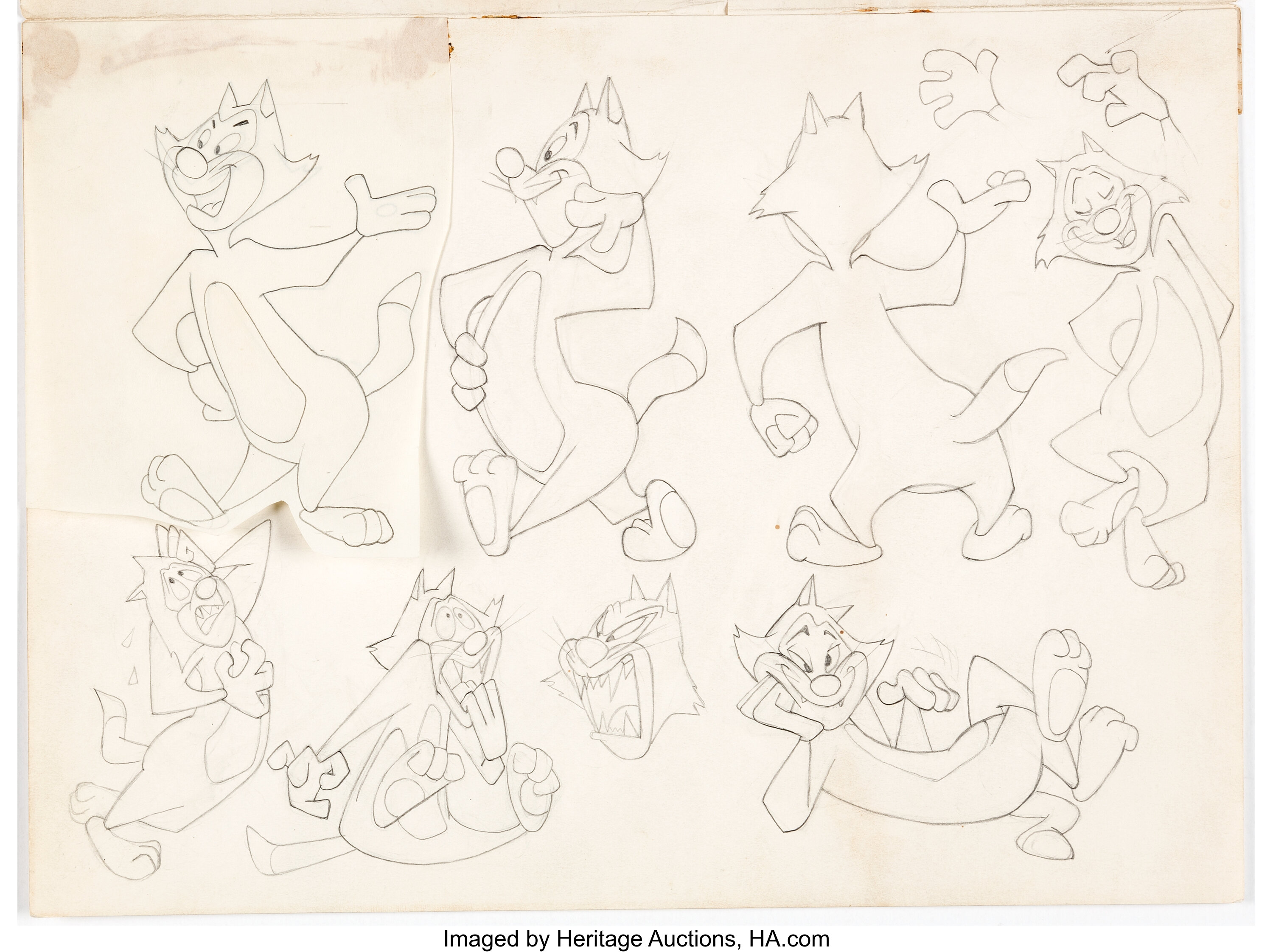 Katnip the Cat Model Sheet Original Art by Dave Tendlar (Famous | Lot ...