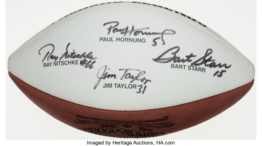 Green Bay Packers Signed Football, quadcitieshb