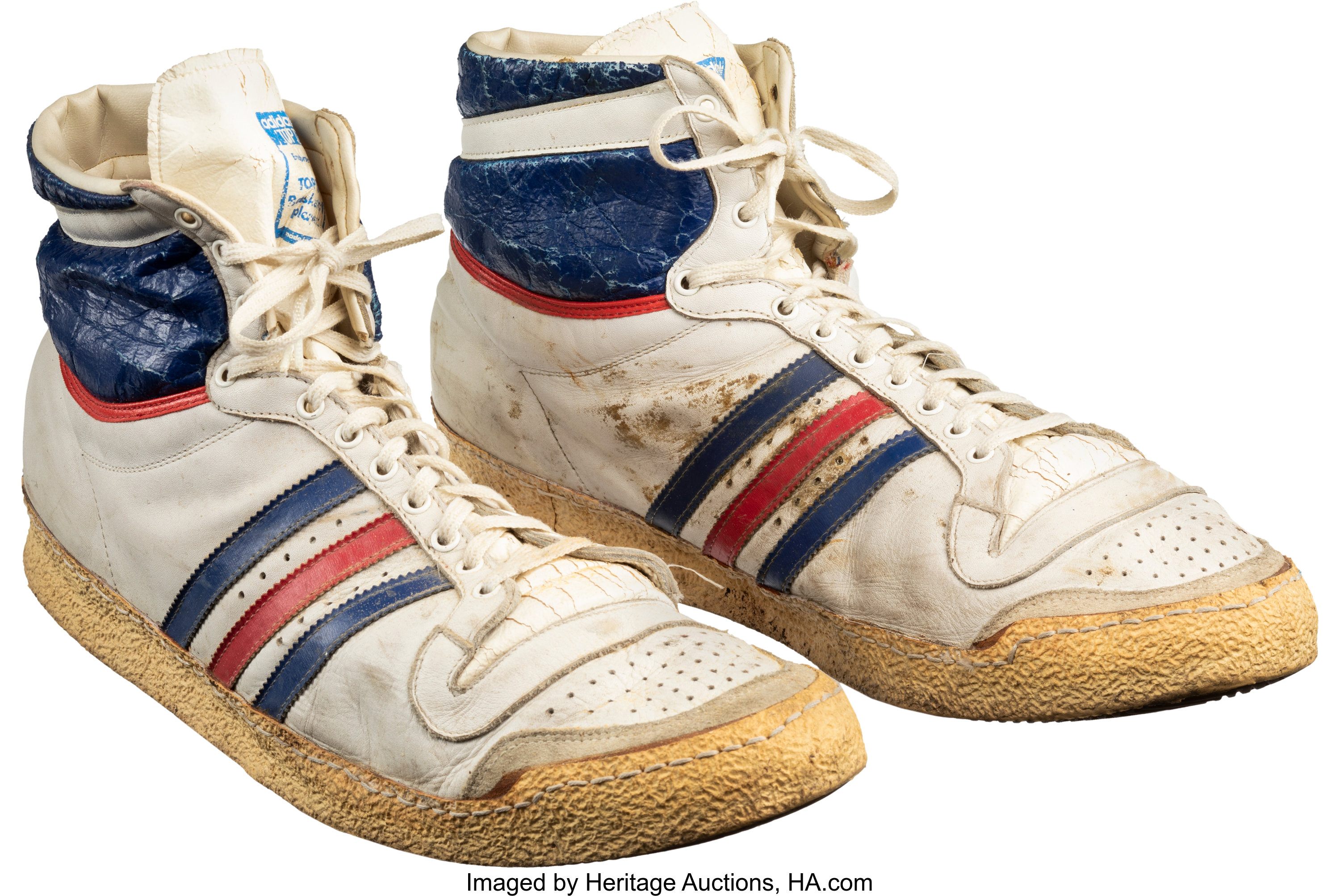 1970's Bob Lanier Game Worn Detroit Pistons Sneakers.... Basketball ...